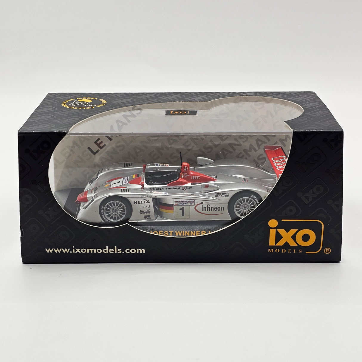 IXO Audi R8 #1 Audi Sport Team Joest Le Mans Winner 2001 1/43 Scale LMM001