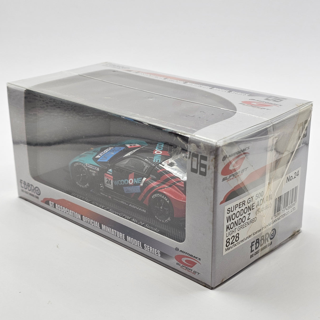 EBBRO Nissan Z #24 Kondo Woodone Advan Super GT GT500 2006 1/43 Scale