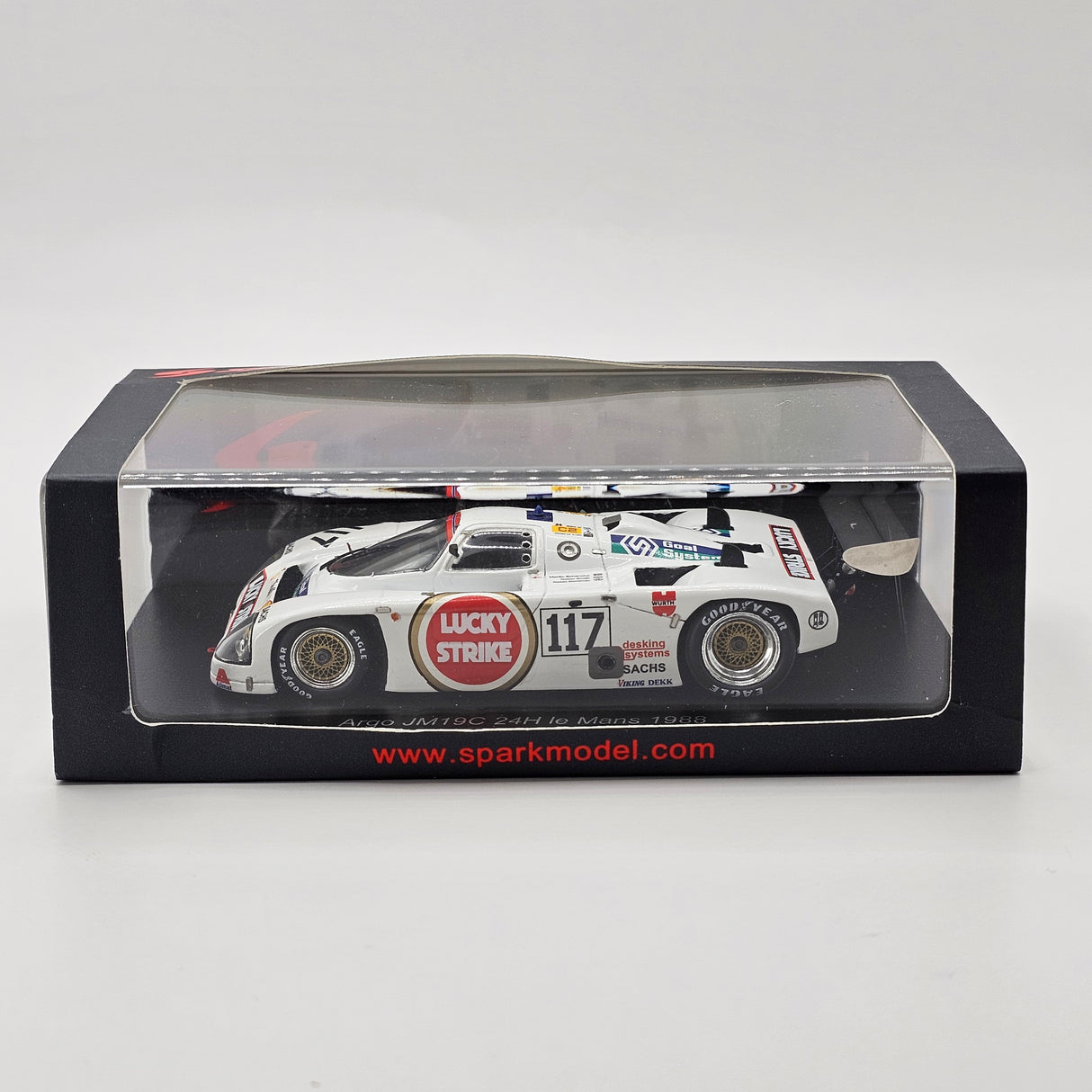 Spark Argo JM19C #117 Lucky Strike 24Hrs Le Mans 1988 1/43 Scale S7316