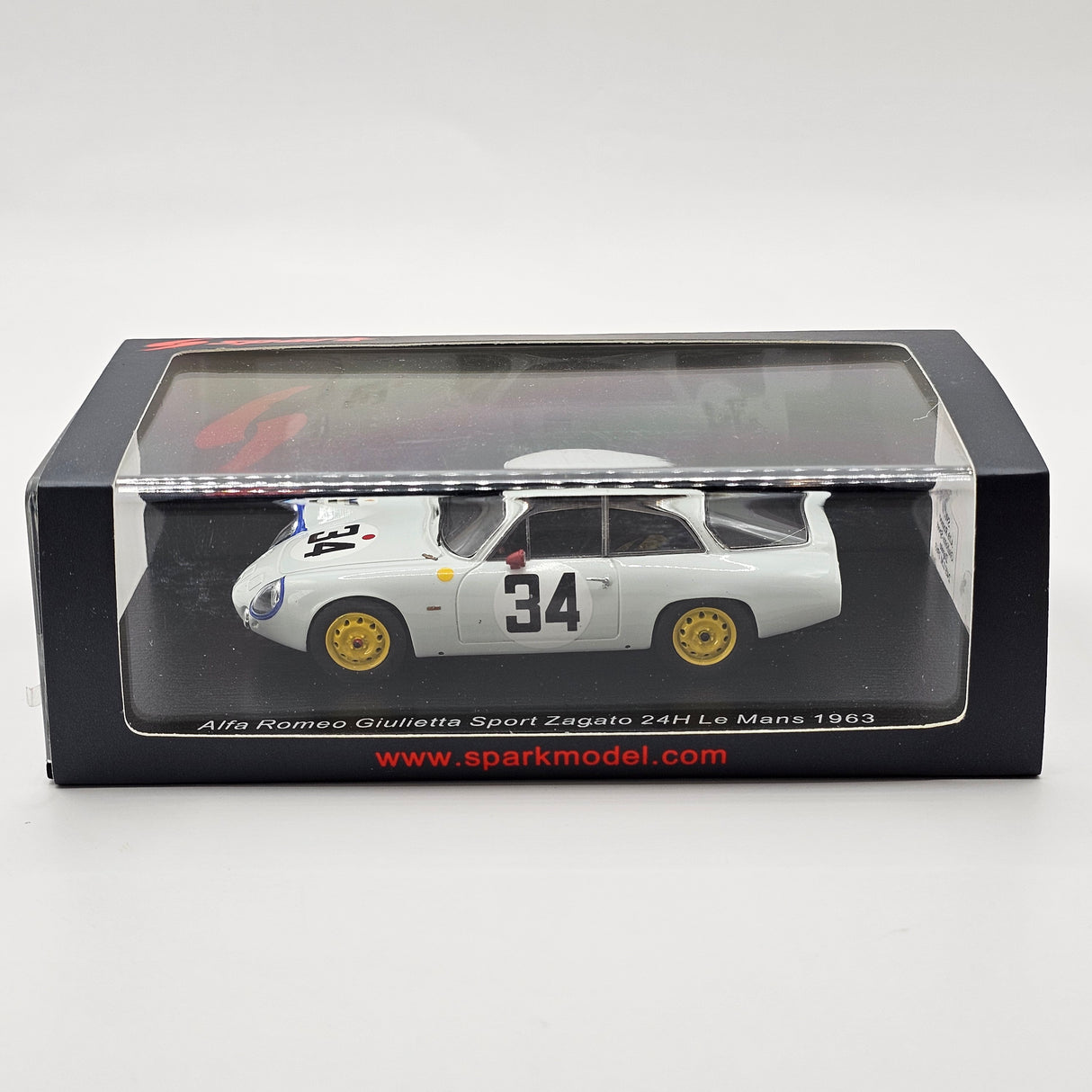 Spark Alfa Romeo Giulietta SZ #34 Scuderia Sant Ambroeus 24Hrs Le Mans 1963 1/43 Scale