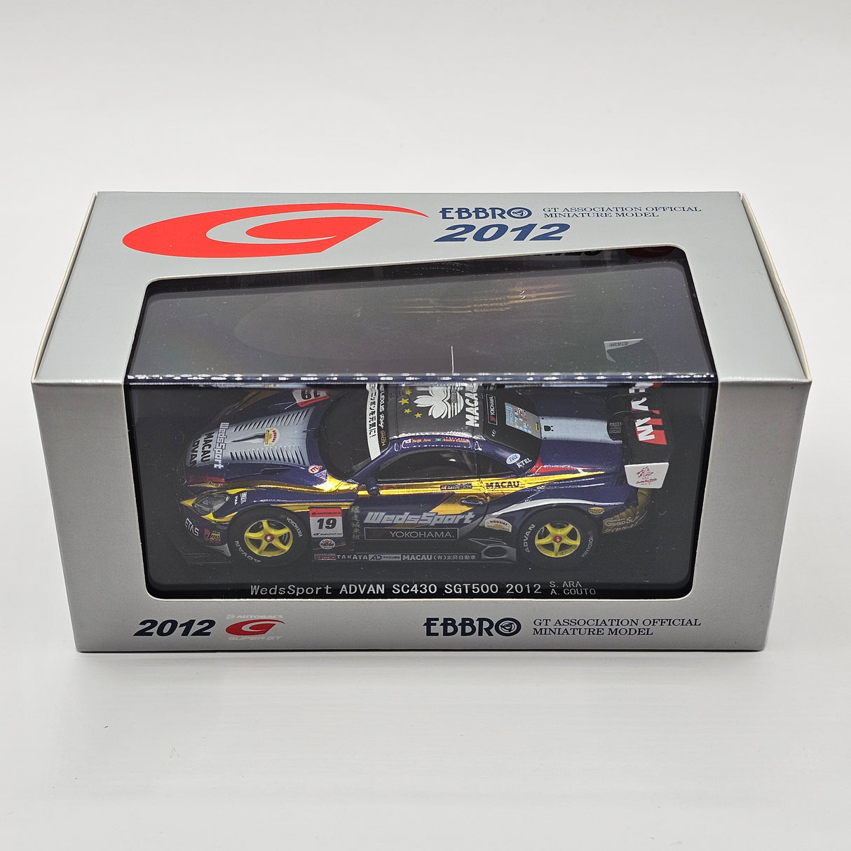EBBRO Lexus SC430 #19 Lexus Team WedsSport Bandoh Super GT GT500 2012 1/43 Scale