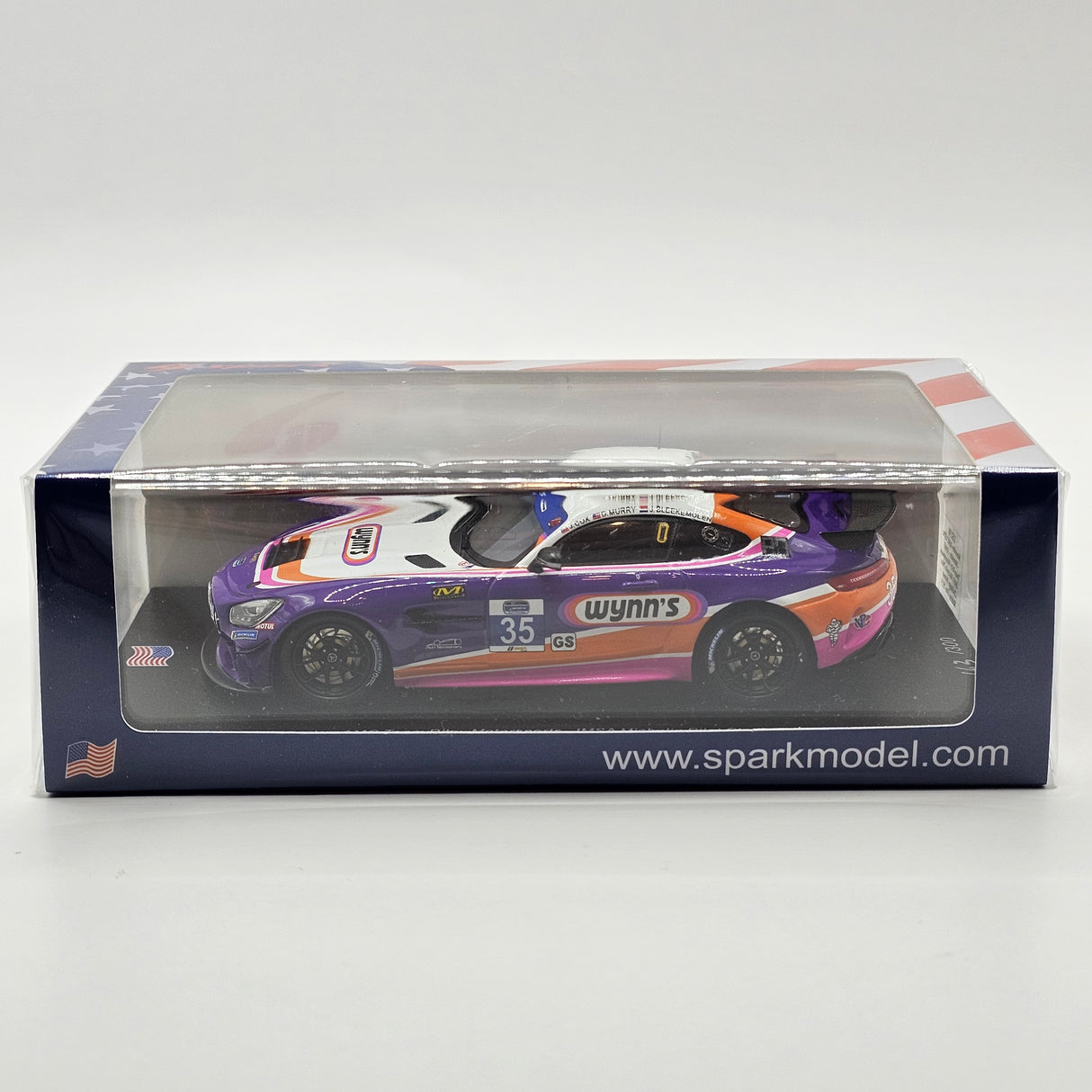 Spark Mercedes AMG GT4 #35 Riley Motorsports Pilot Challenge Winner 2019 1/43 Scale