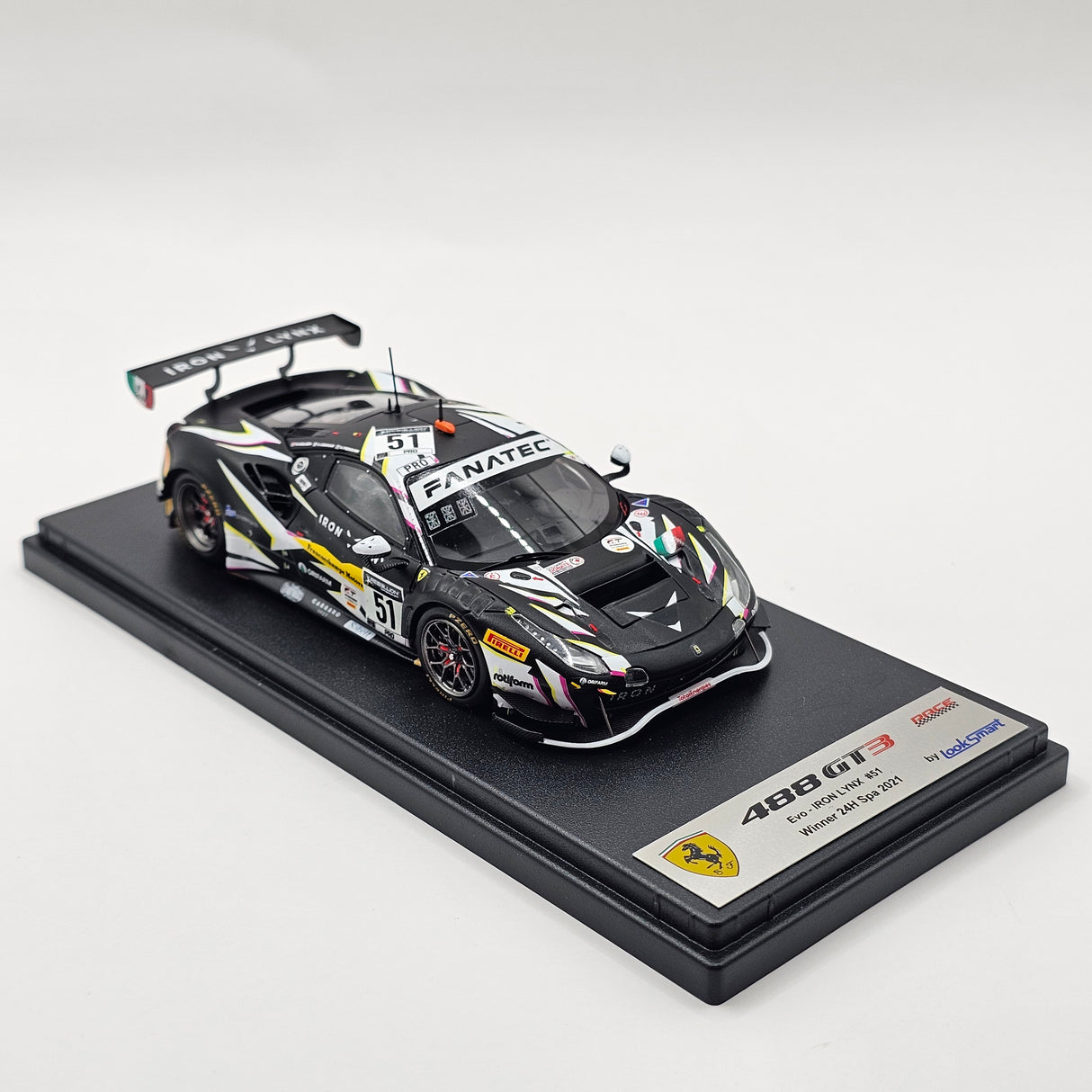 Looksmart Ferrari 488 GT3 EVO #51 Iron Lynx Winner 24Hrs Spa 2021 1/43 Scale
