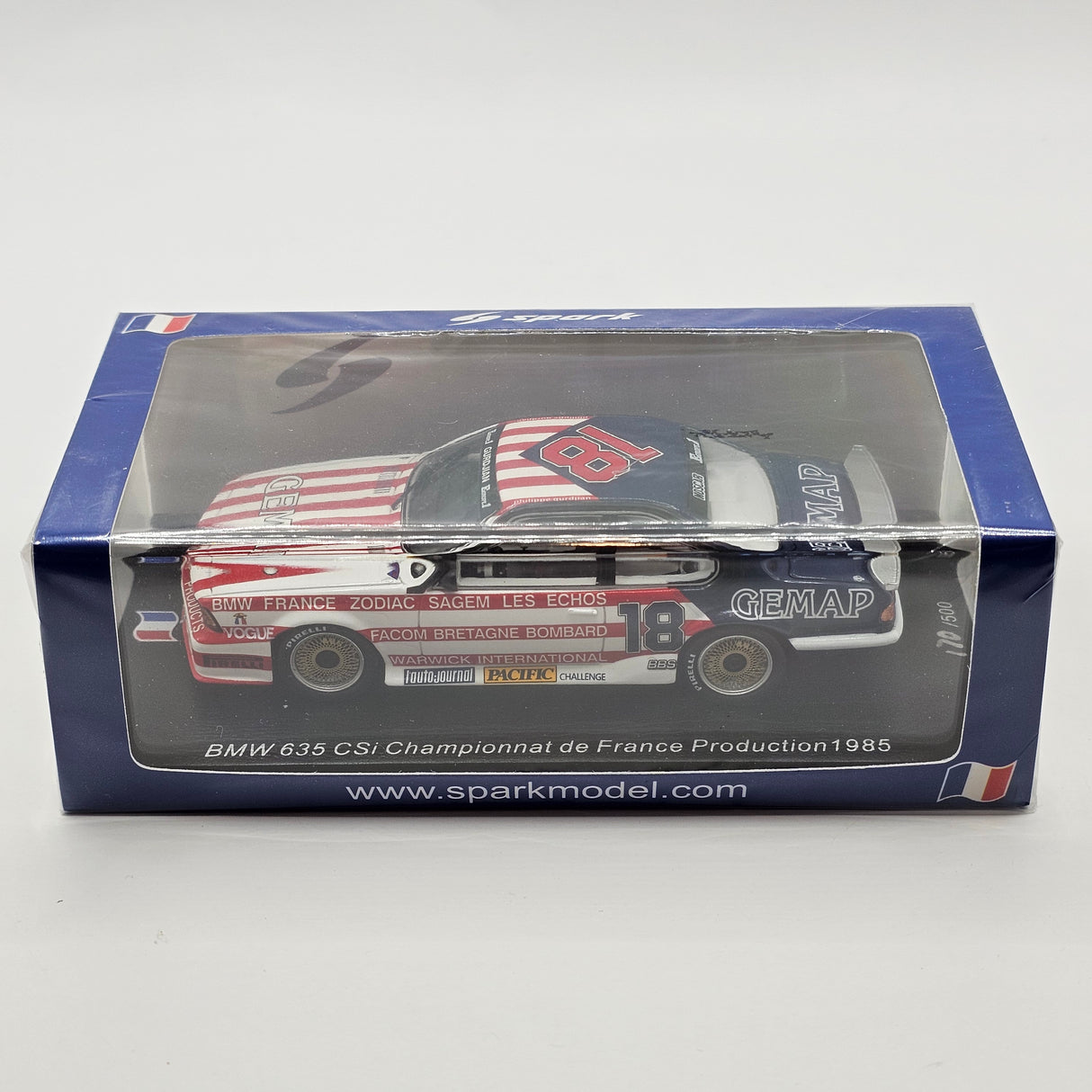 Spark BMW 635 CSi #18 Gurdjian French Championship 1985 1/43 Scale SF257