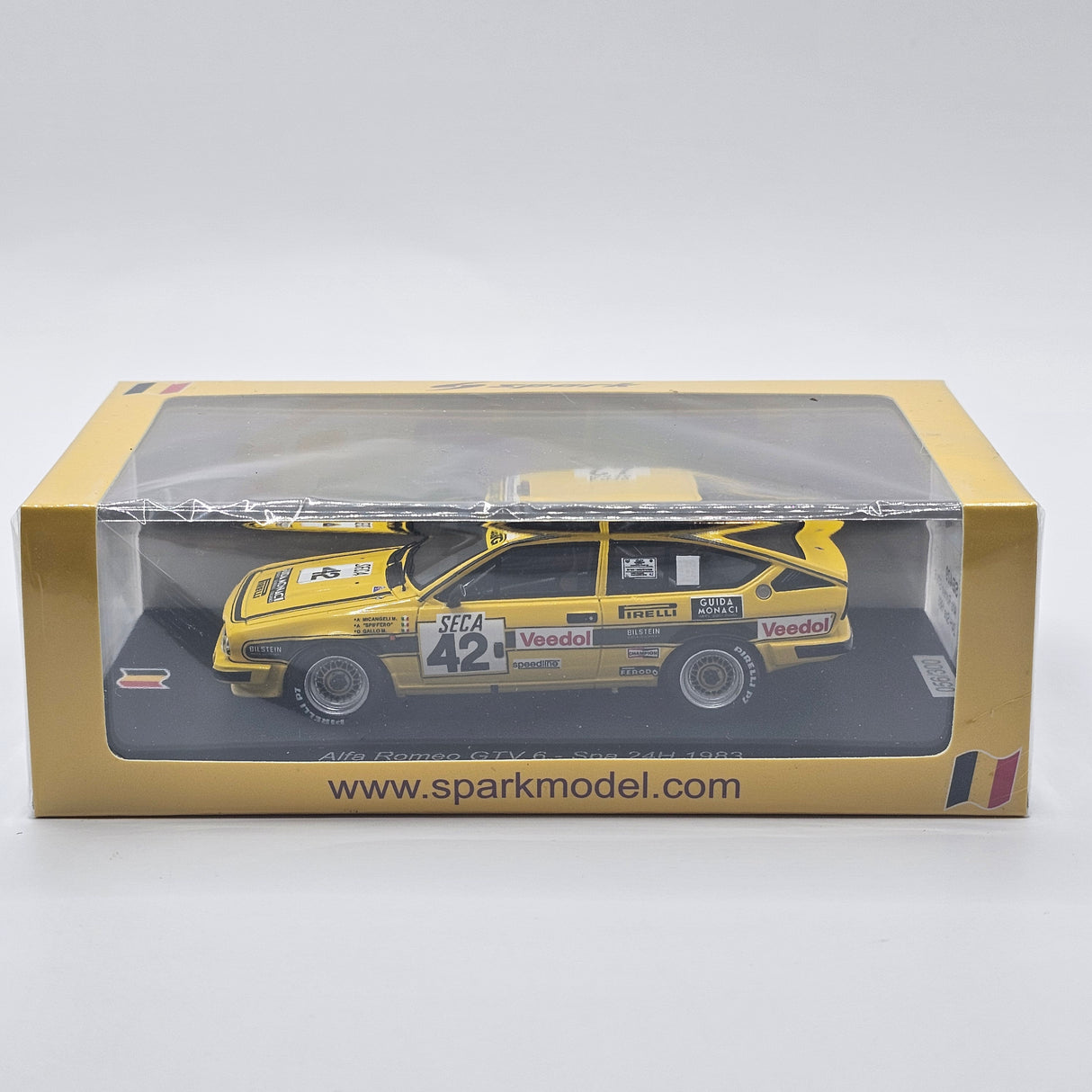 Spark Alfa Romeo Alfetta GTV/6 #42 Luigi Racing 24Hrs Spa 1983 1/43 Scale
