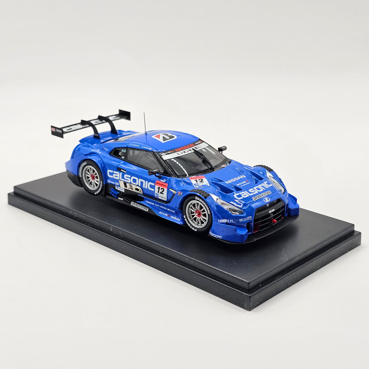 EBBRO Nissan GT-R GT500 #12 Calsonic Team Impul Super GT 2014 (L.Downforce) 1/43 Scale
