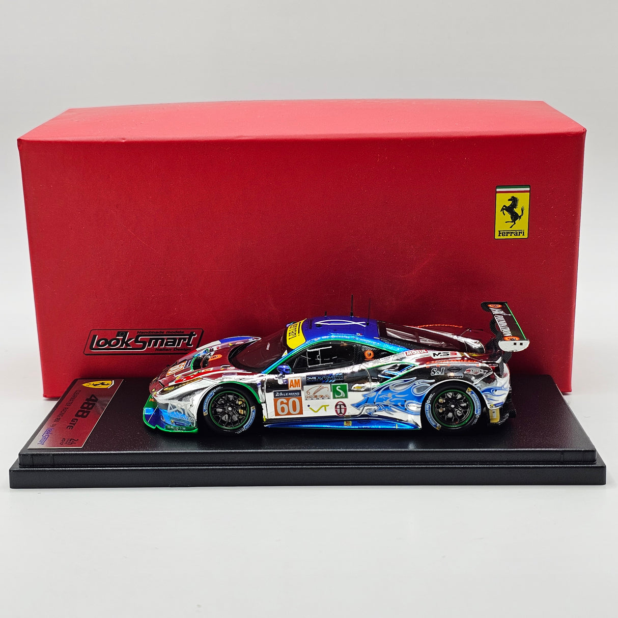 Looksmart Ferrari 488 GTE #60 Clearwater Racing 24Hrs Le Mans 2017 1/43 Scale
