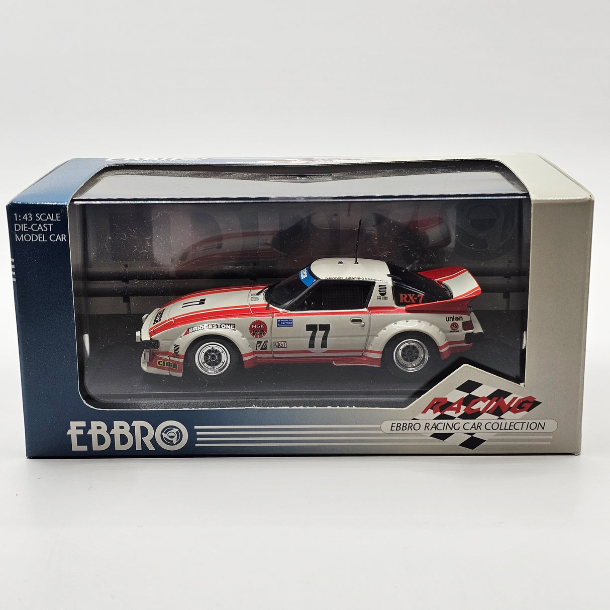 EBBRO Mazda RX-7 Savanna #77 Mazda Technical Daytona 24Hrs 1979 1/43 Scale