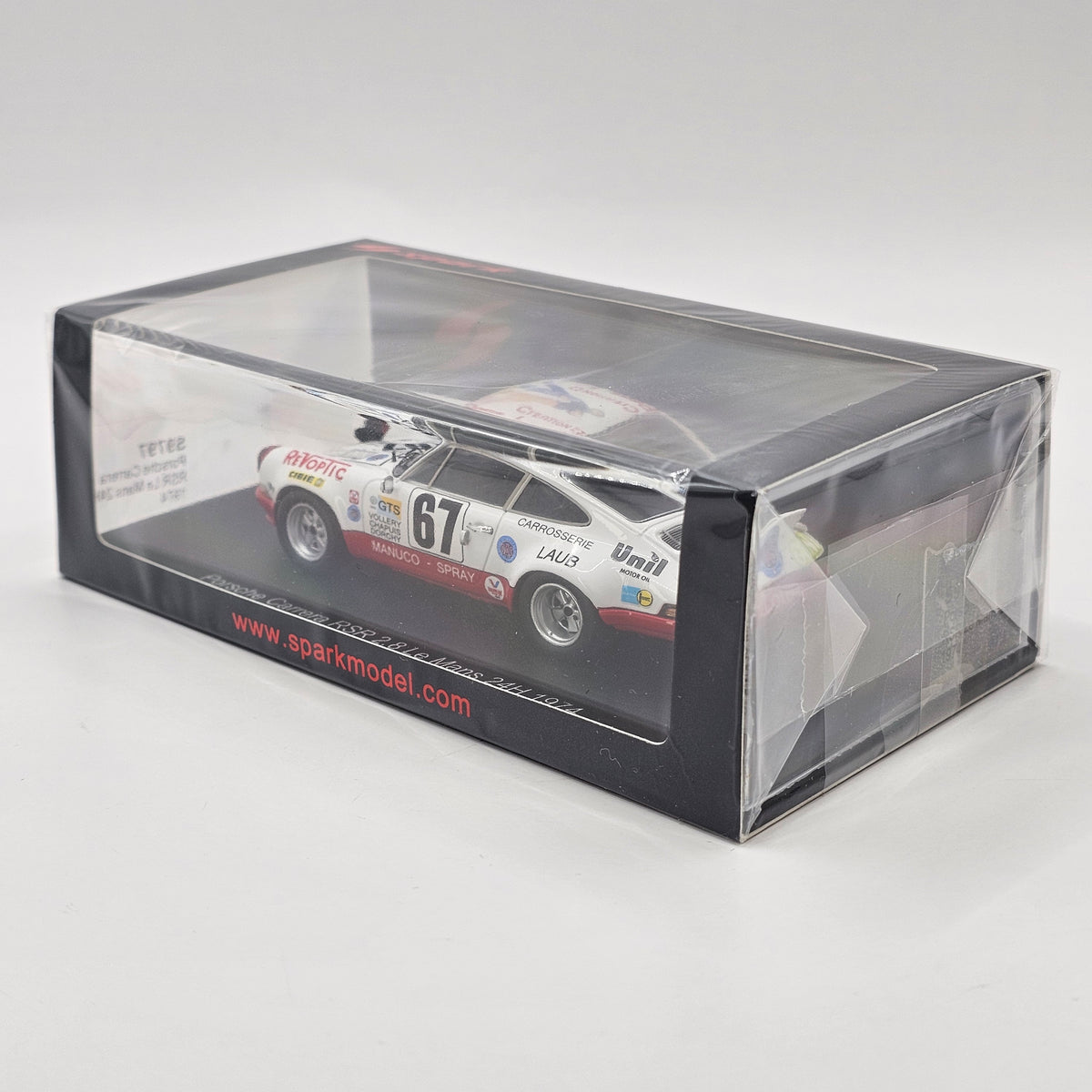 Spark Porsche 911 Carrera RSR #67 Porsche Club Romand 24Hrs Le Mans 1974 1/43 Scale