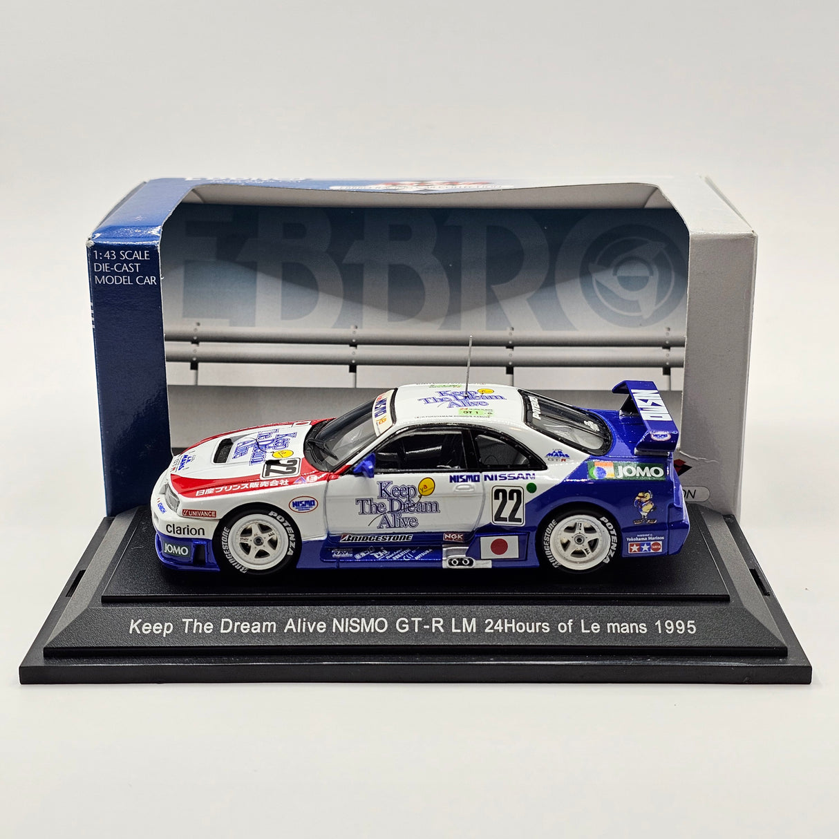 EBBRO Nissan Nismo GT-R R33 #22 Nismo Le Mans 24Hrs LMGT1 1995 1/43 Scale