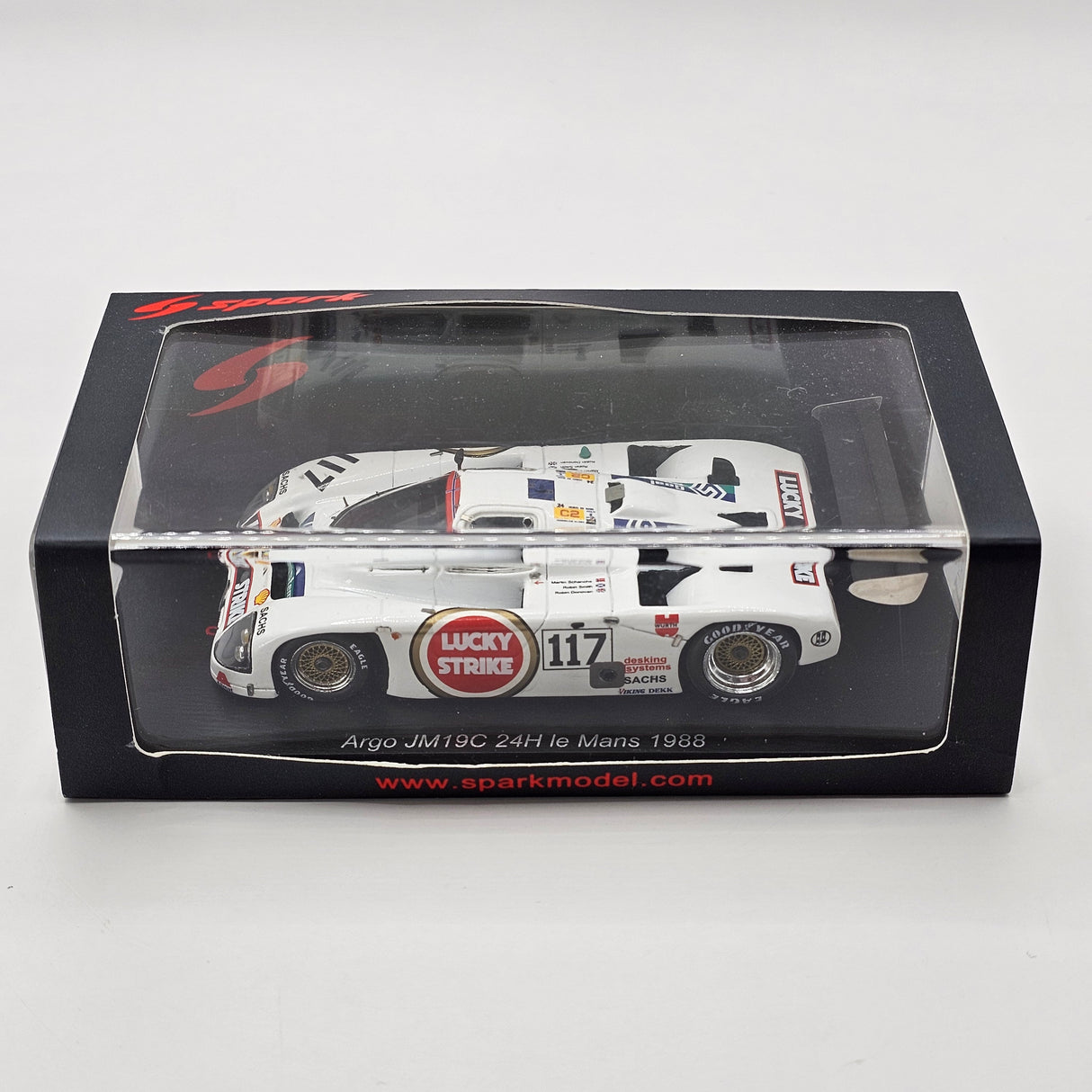 Spark Argo JM19C #117 Lucky Strike 24Hrs Le Mans 1988 1/43 Scale S7316
