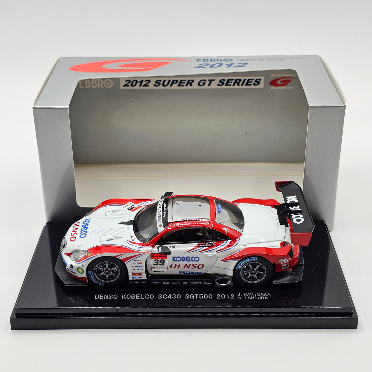 EBBRO Lexus SC430 #39 Lexus Team DENSO Kobelco Super GT GT500 2012 1/43 Scale
