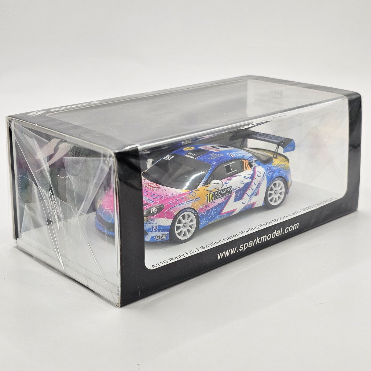 Spark Alpine A110 Rally RGT #70 Bastien Heron Racing Rally Monte Carlo 2025 1/43 Scale