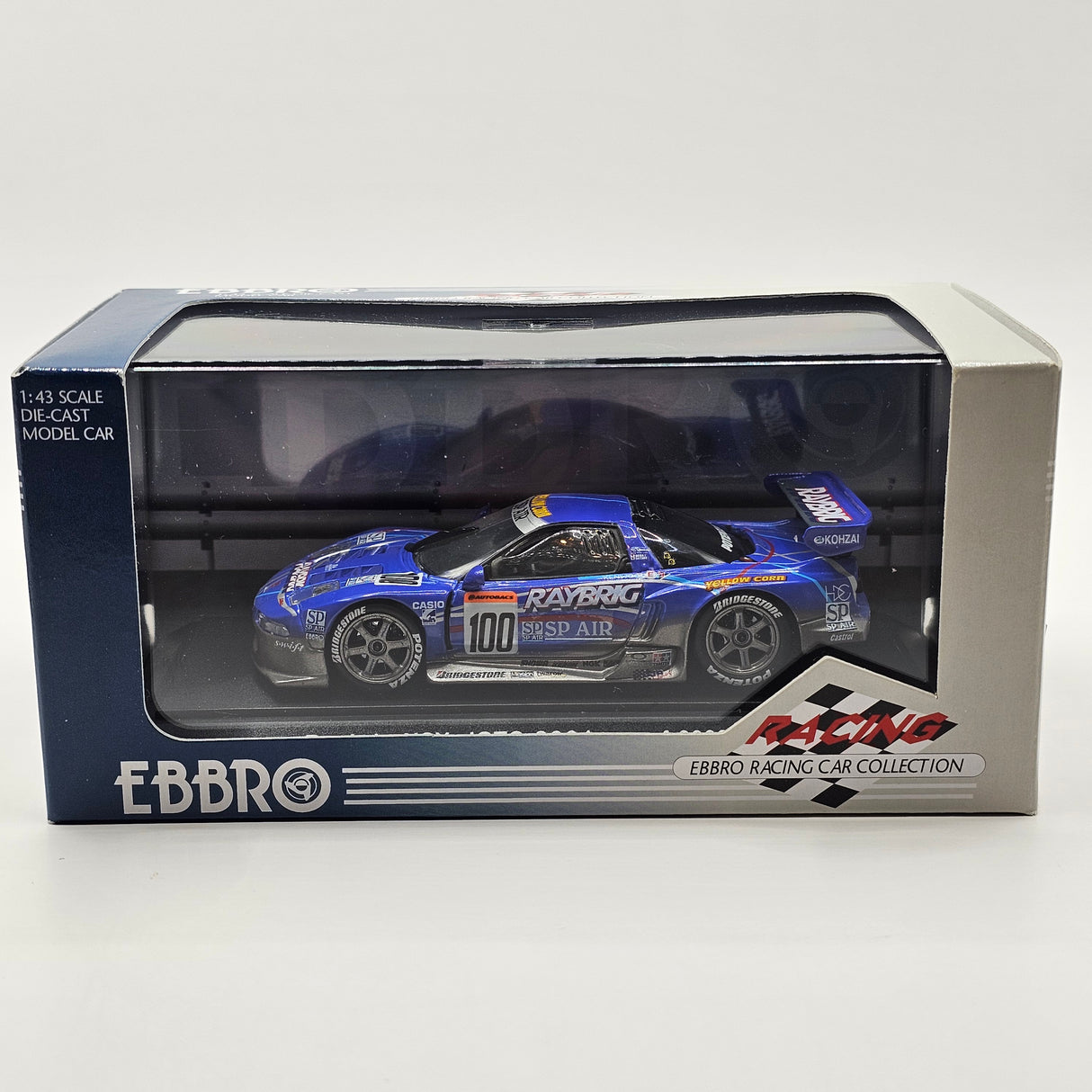EBBRO Honda NSX #100 Raybrig Team Kunimitsu JGTC GT500 2001 1/43 Scale