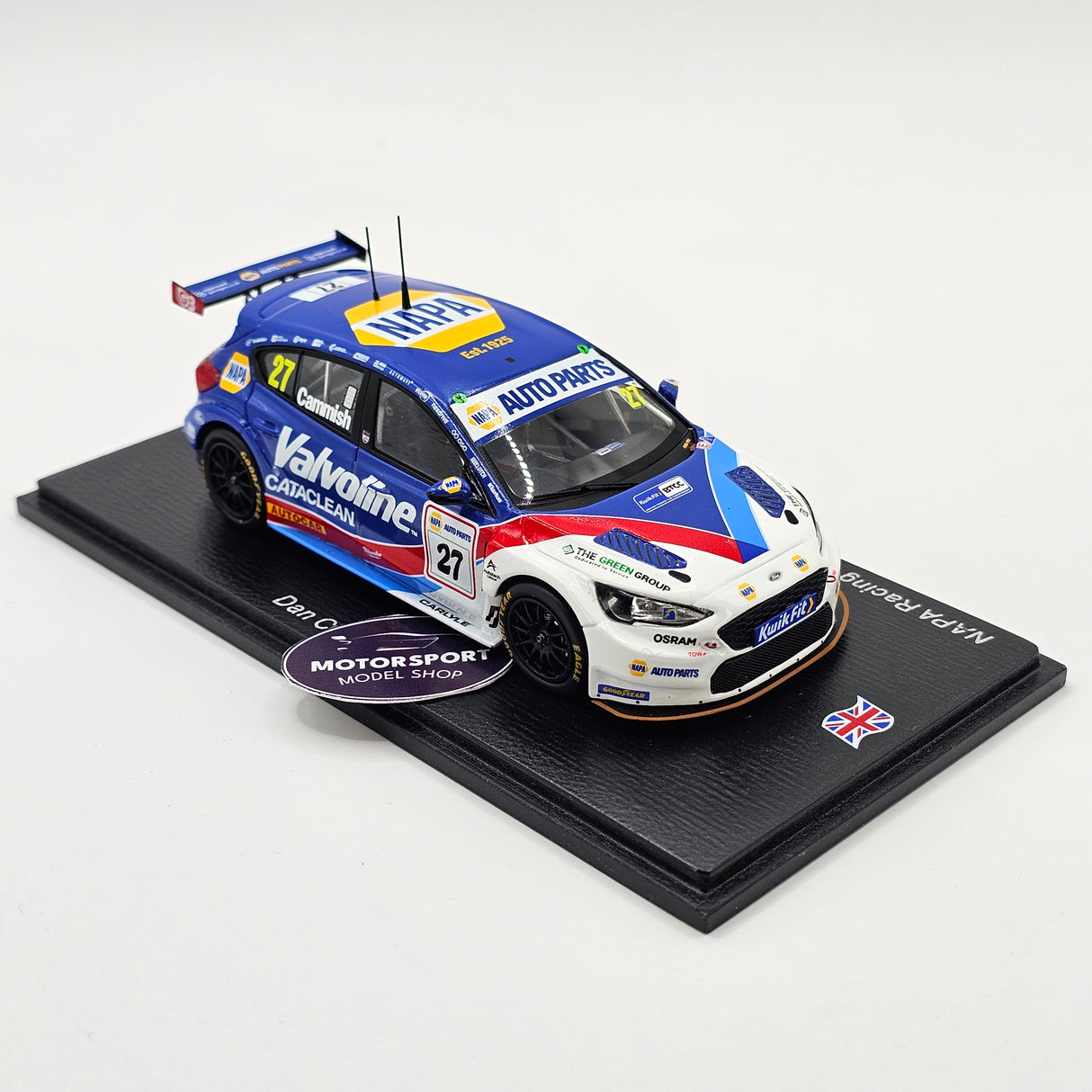 Spark Ford Focus #27 Dan Cammish BTCC Donington Park Valvoline 1/43 Scale UK031