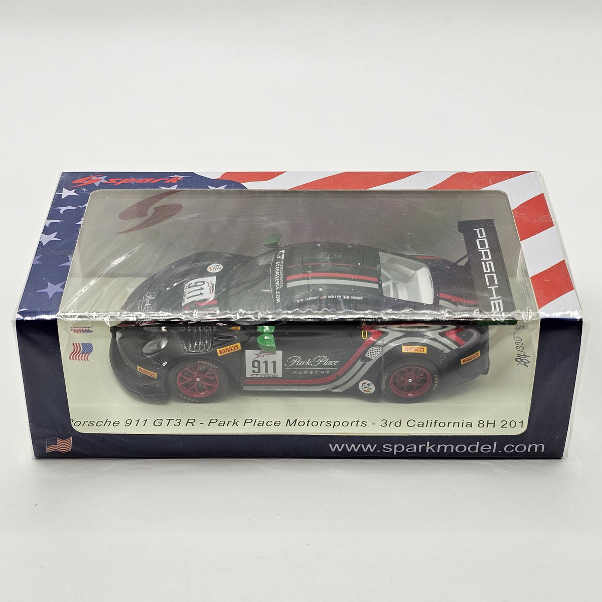Spark Porsche 911 GT3 R #911 Park Place Motorsports 8Hrs California 2019 1/43 Scale
