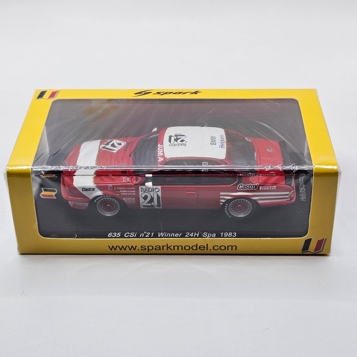 Spark BMW 635 CSi #21 Juma Winner 24 Hours of Spa 1983 1/43 Scale SB064