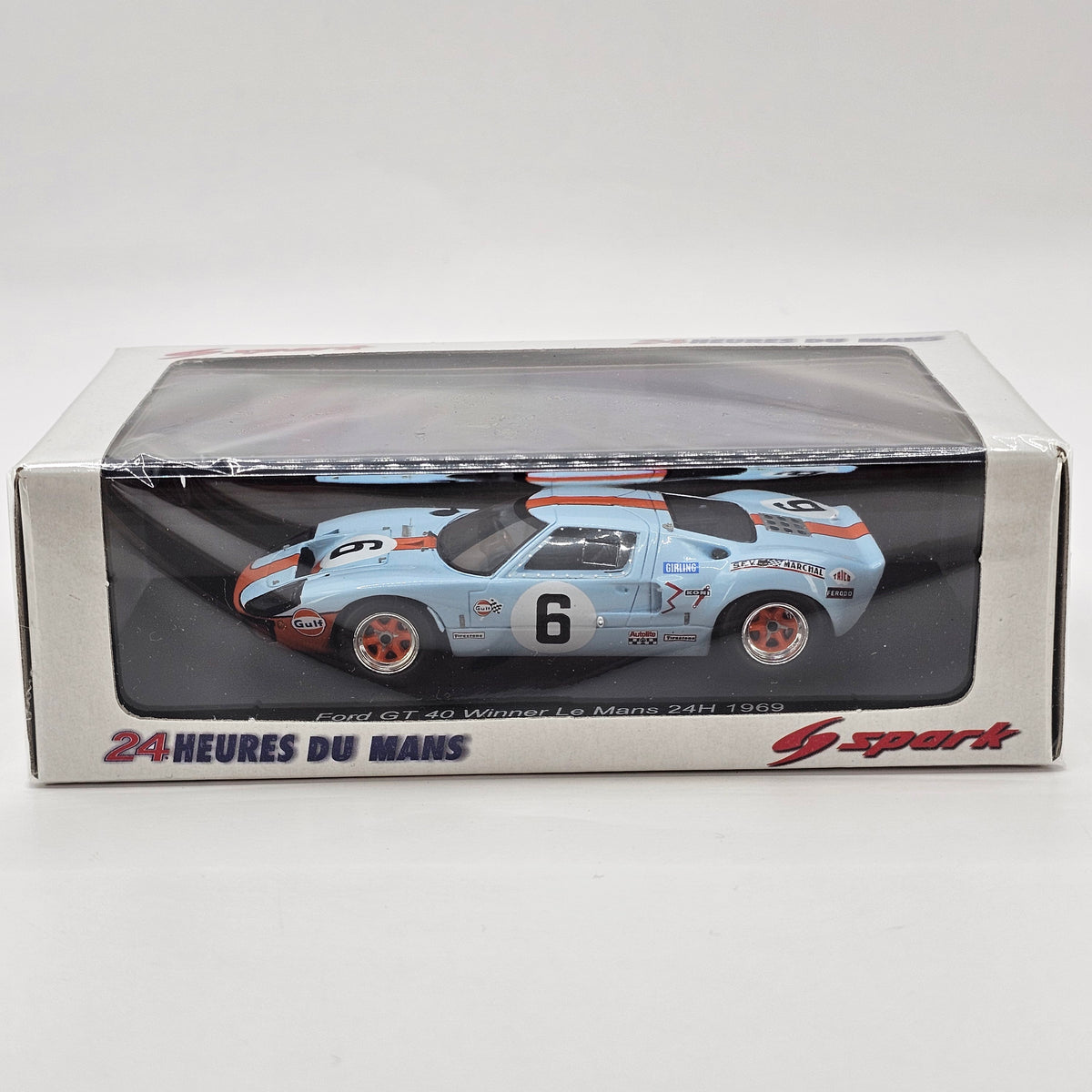 Spark Ford GT40 #6 JW Automotive Engineering Winner 24Hrs Le Mans 1969 1/43 Scale