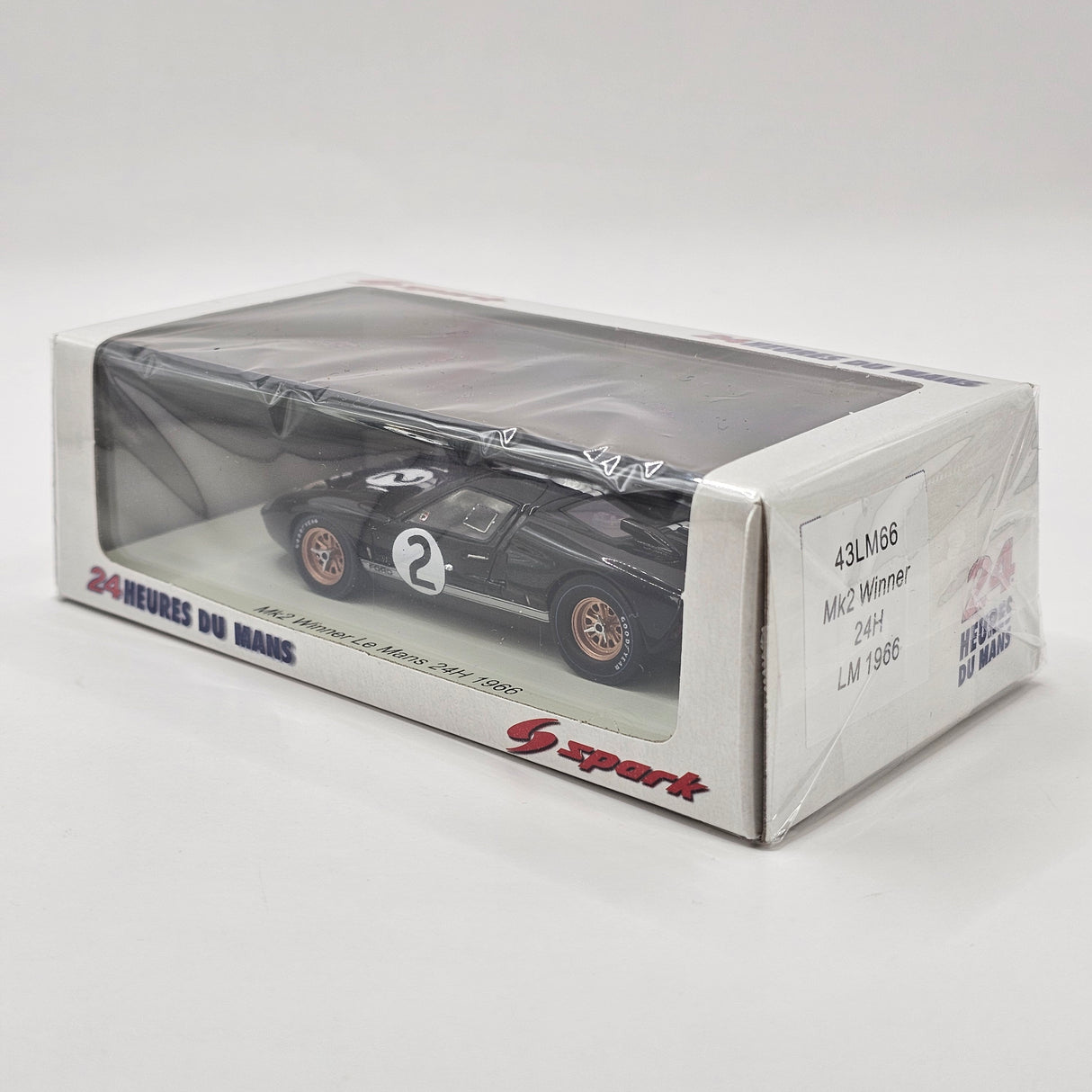 Spark Ford GT40 MKII #2 Ford Motor Company Winner 24Hrs Le Mans 1966 1/43 Scale