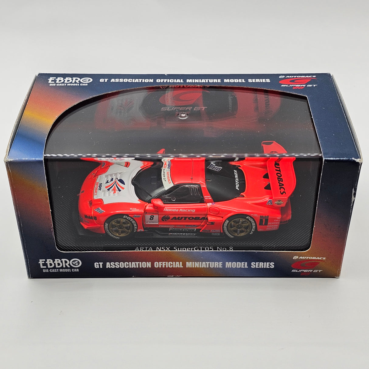 EBBRO Honda NSX #8 Autobacs Racing Team Aguri (ARTA) Super GT 2005 1/43 Scale