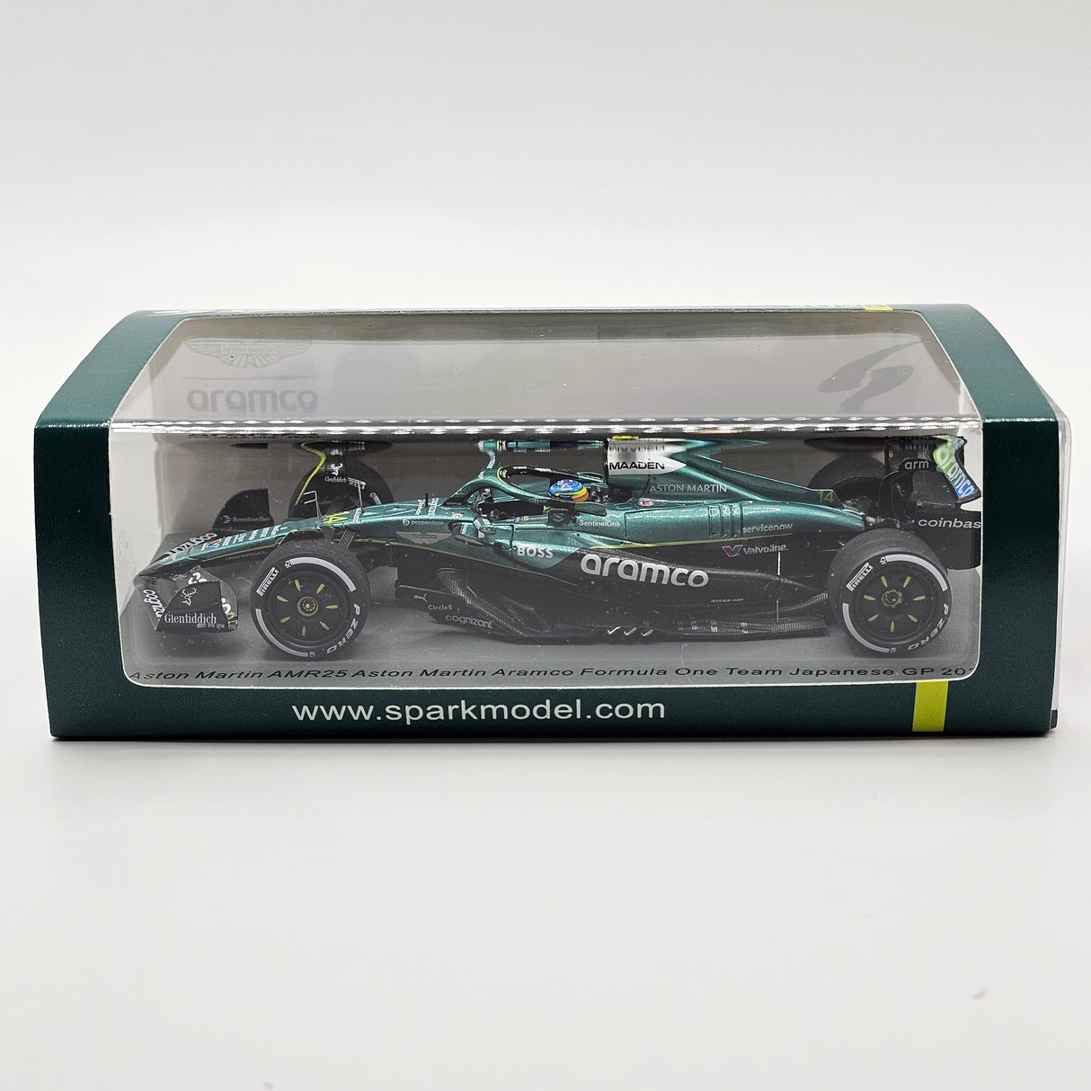 Spark Aston Martin AMR25 #14 Fernando Alonso Japanese GP 2025 1/43 Scale