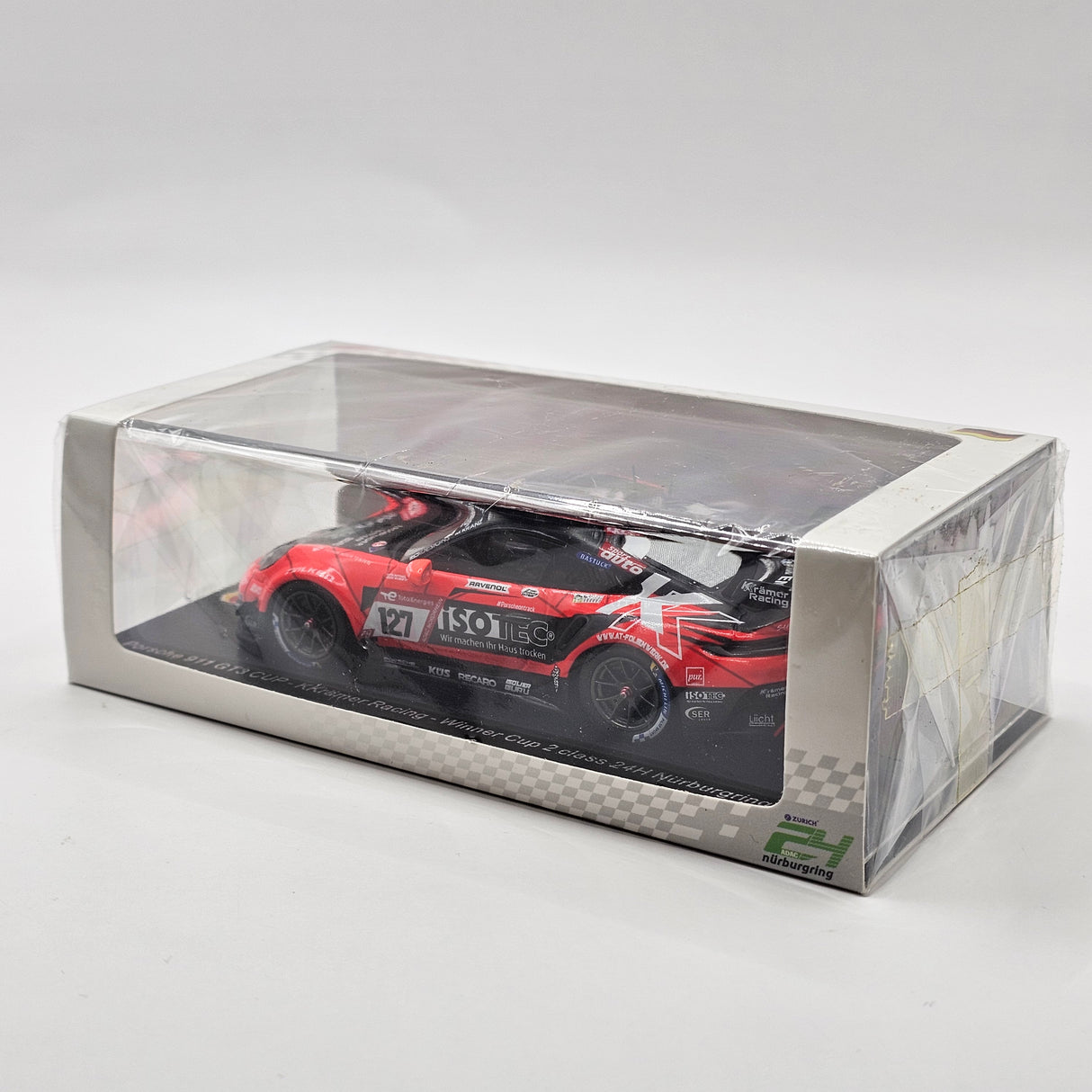 Spark Porsche 911 GT3 Cup #127 KKrämer Racing Cup2 Winner Nurburgring 24 2022 1/43 Scale
