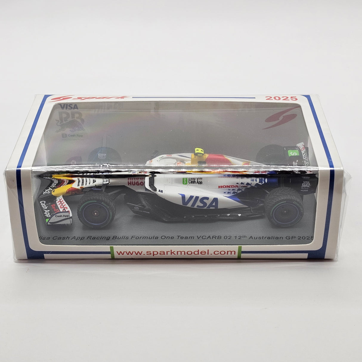 Spark Racing Bulls Honda RBPT VCARB 02 #22 Yuki Tsunoda 12th Australian GP 2025 1/43 Scale