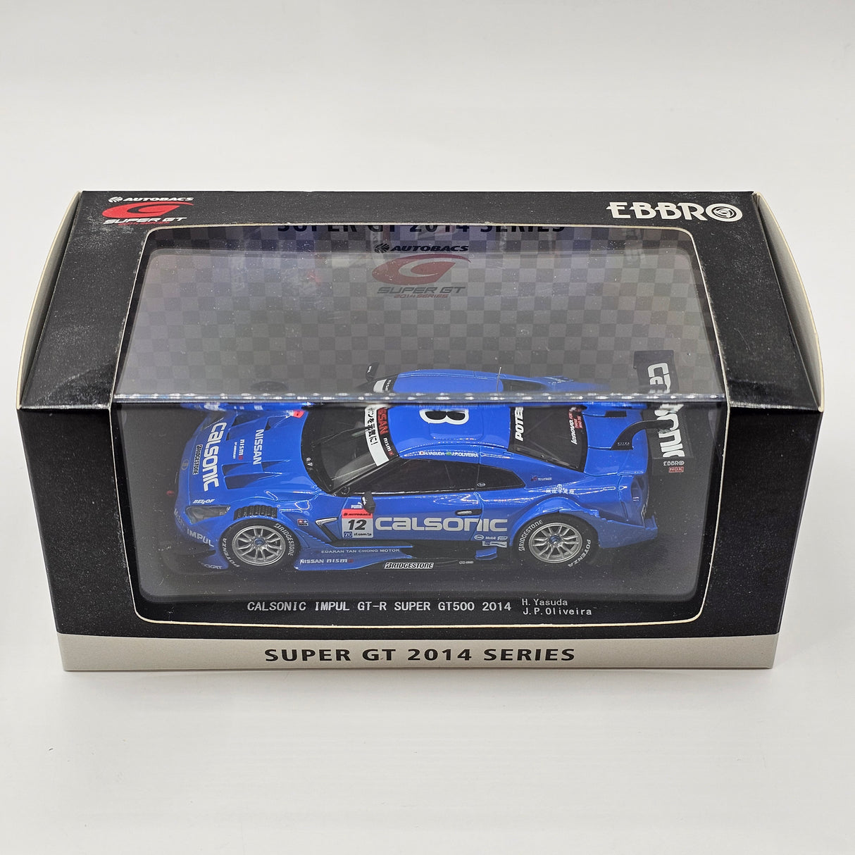 EBBRO Nissan GT-R GT500 #12 Calsonic Team Impul Super GT 2014 1/43 Scale