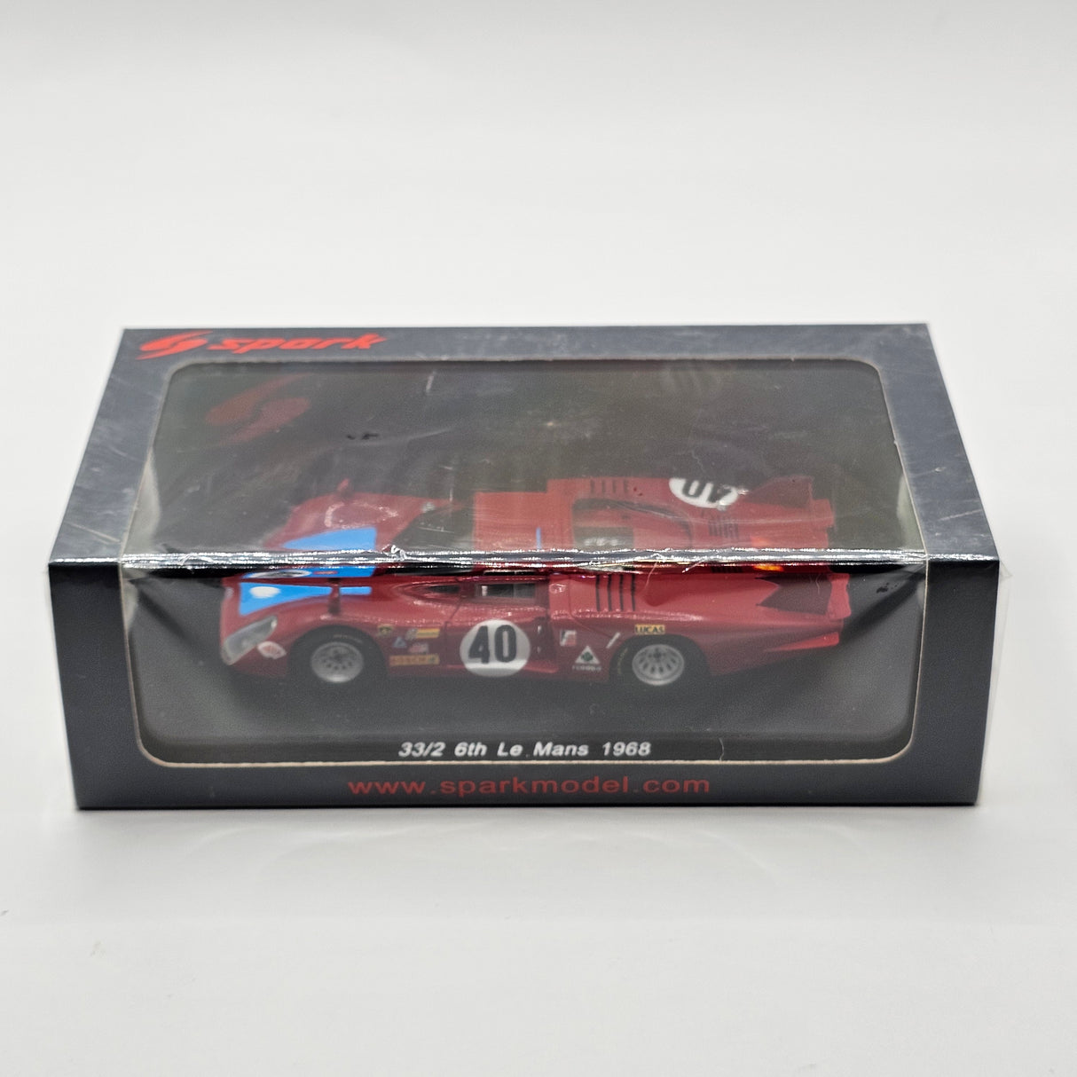 Spark Alfa Romeo 33/2 #40 Autodelta SpA 24Hrs Le Mans 1968 1/43 Scale S4368