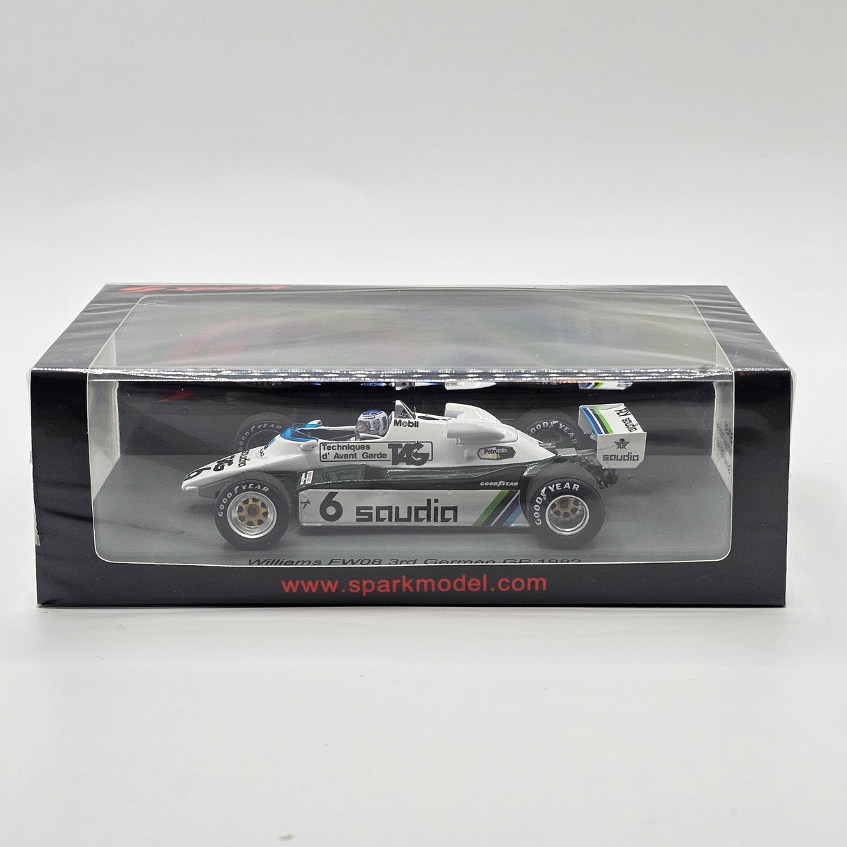 Spark Williams FW08 #6 Keke Rosberg 3rd German GP 1982 1/43 Scale S7499