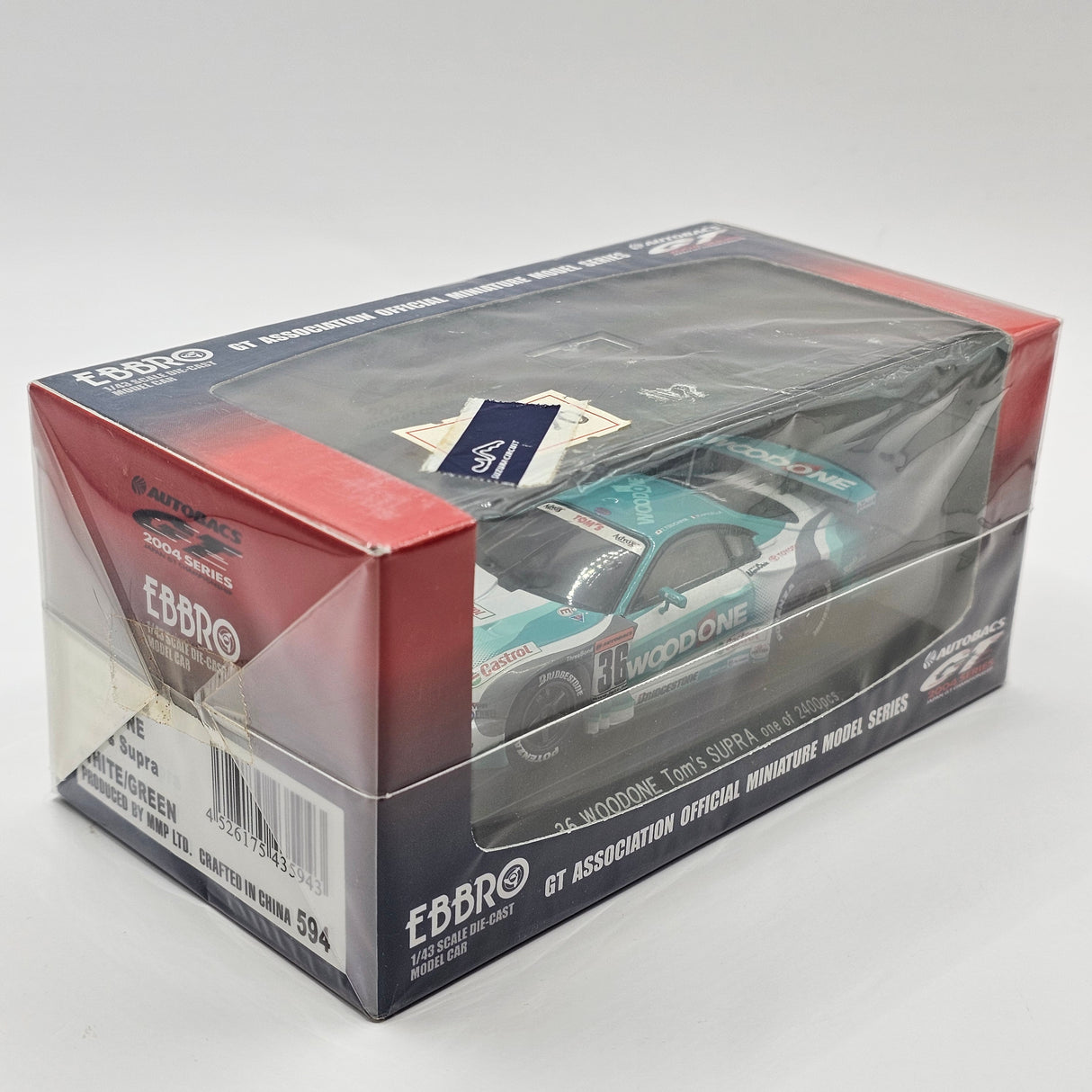 EBBRO Toyota Supra #36 Woodone Team TOM'S GT500 JGTC 2004 1/43 Scale