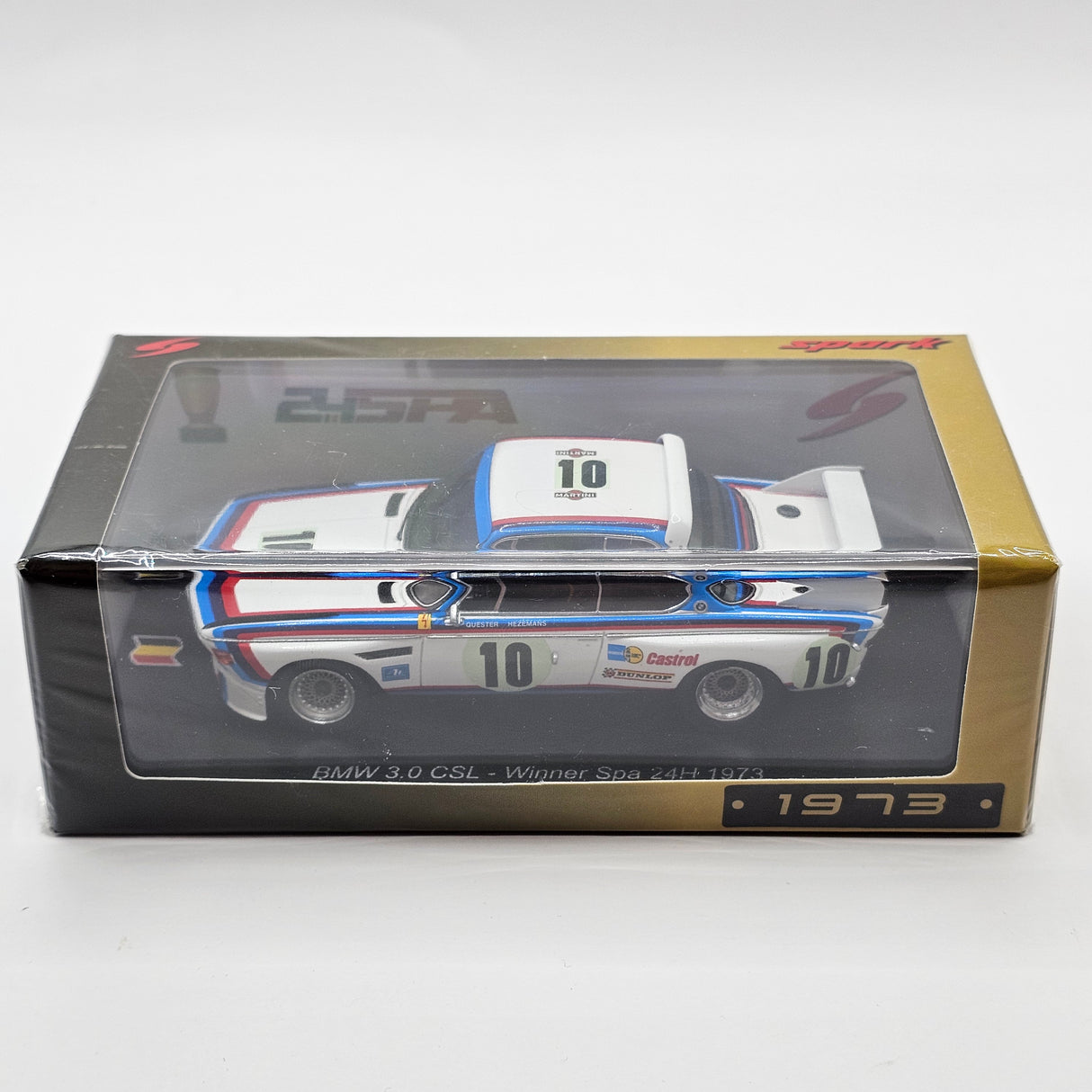 Spark BMW 3.0 CSL #10 BMW Motorsport GmbH 24Hrs Spa 1973 Winner 1/43 Scale