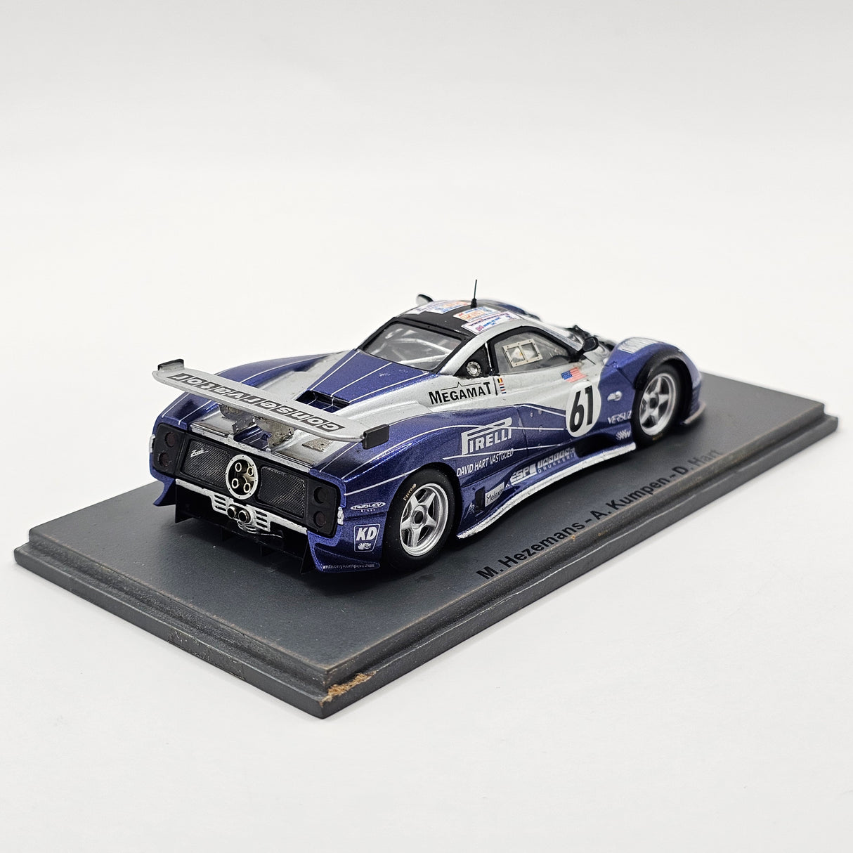 Spark Pagani Zonda GR #61 Carsport America 24Hrs Le Mans 2003 1/43 Scale