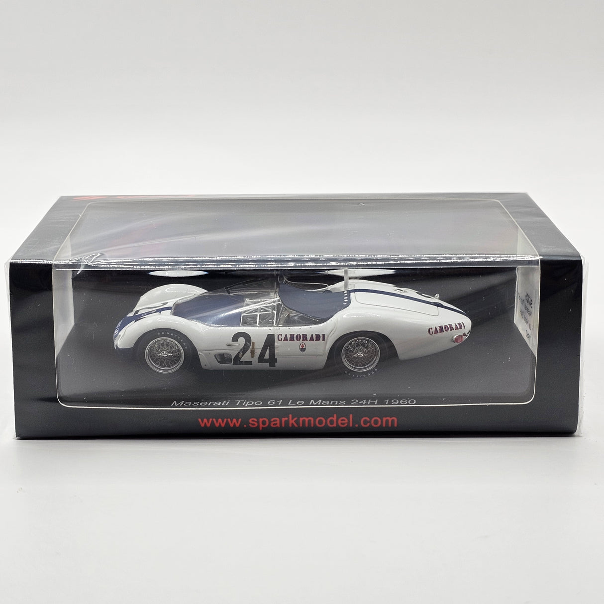 Spark Maserati Tipo 61 #24 Camoradi USA 24Hrs Le Mans 1960 1/43 Scale S4726