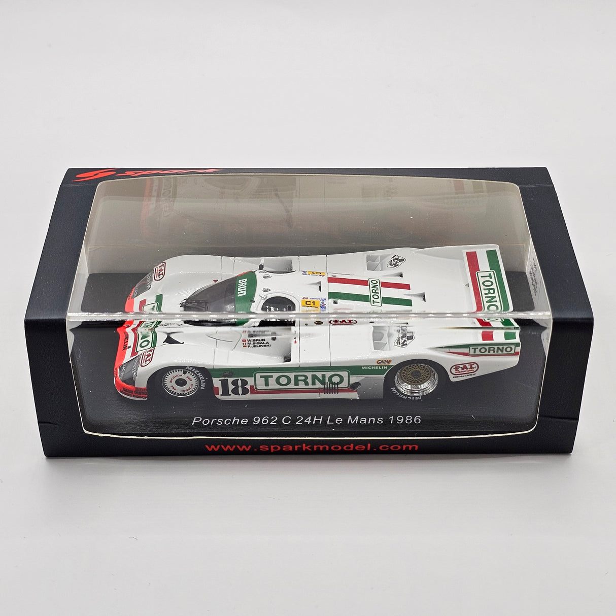 Spark Porsche 962C #18 Brun Motorsport 24Hrs Le Mans 1986 1/43 Scale S9871