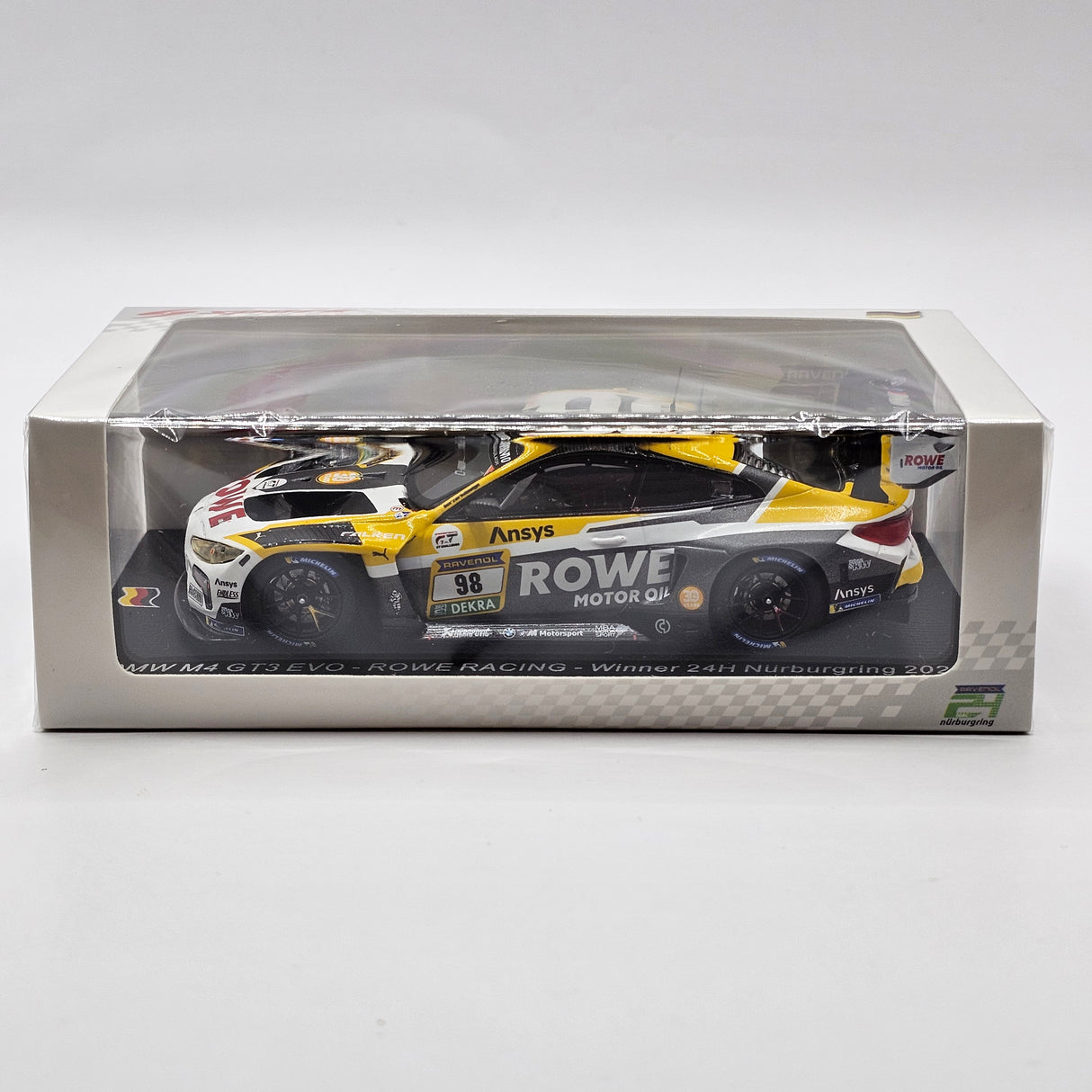 Spark BMW M4 GT3 Evo #98 Rowe Racing 24Hrs Nurburgring 2025 Winner 1/43 Scale