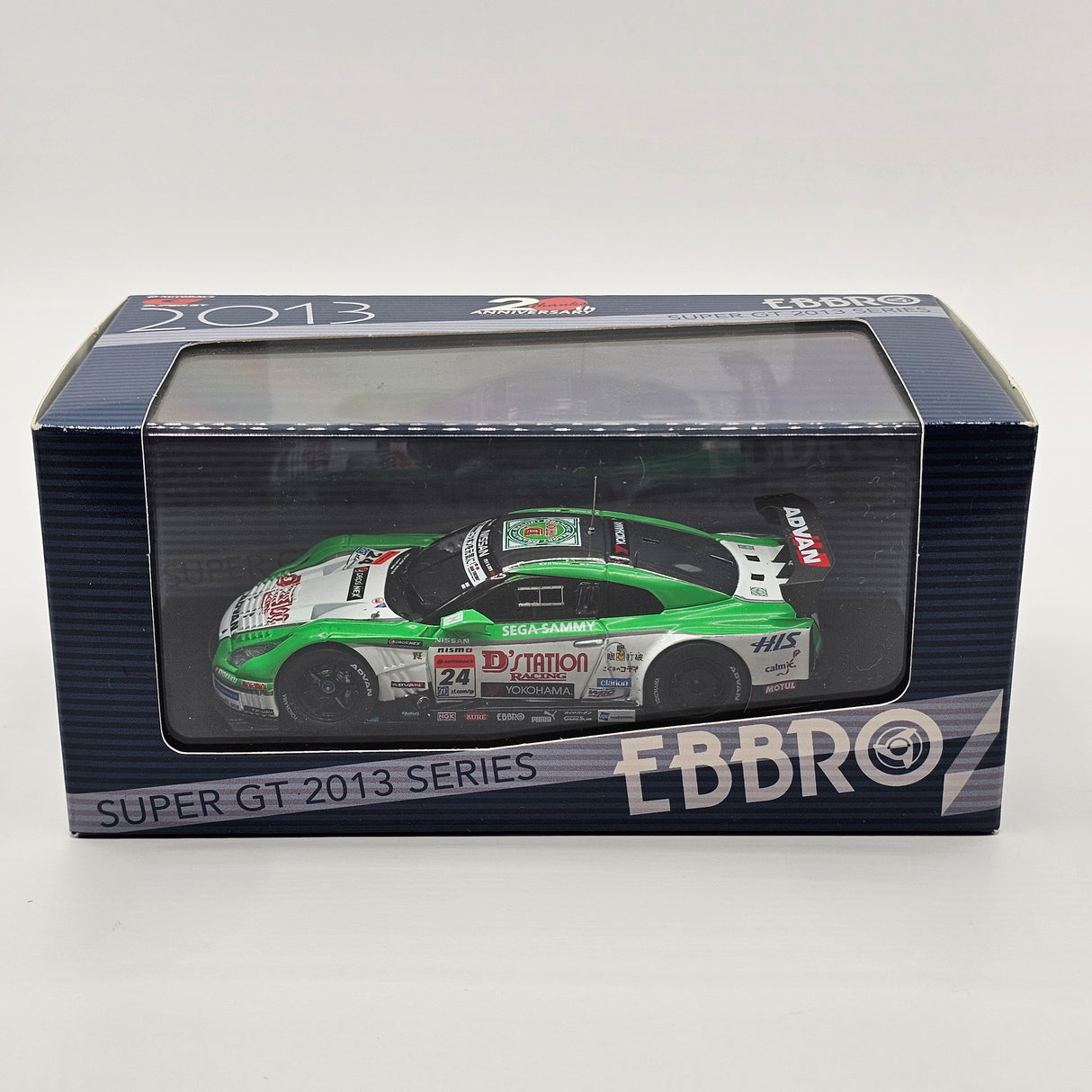 EBBRO Nissan GT-R #24 D'Station ADVAN Kondo Super GT GT500 2013 1/43 Scale