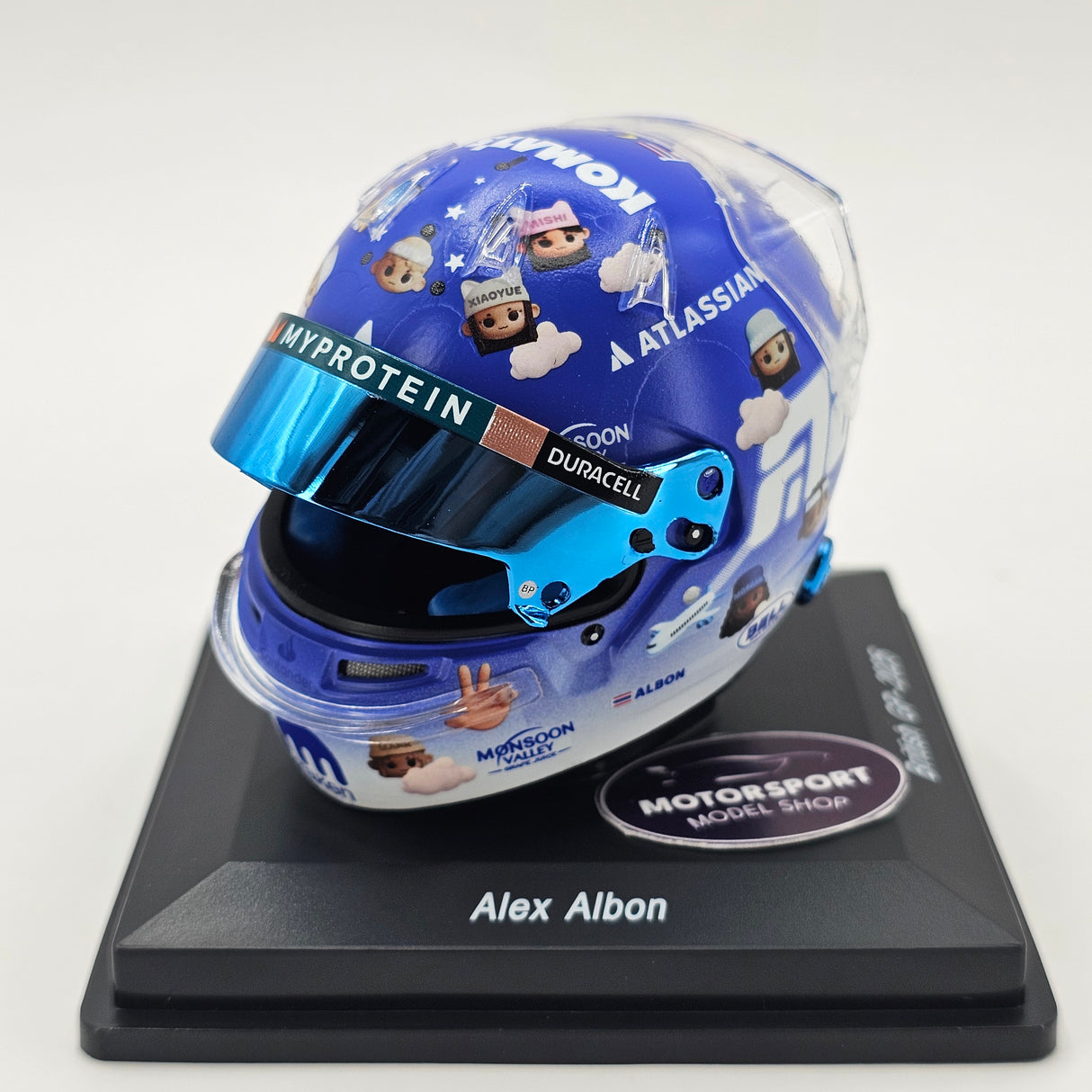 Spark Alexander Albon Williams Racing British F1 GP 2025 Helmet 1/5 Scale