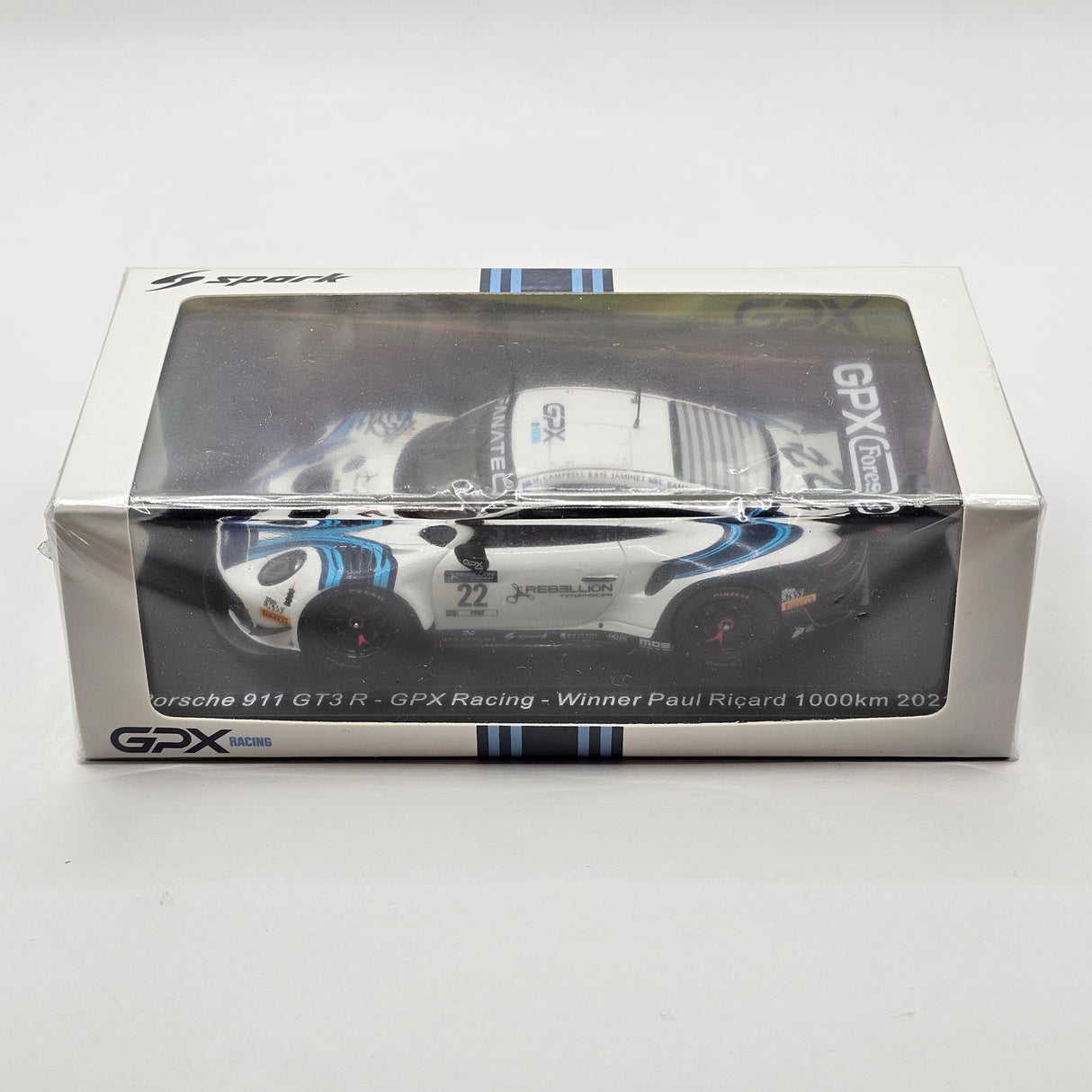 Spark Porsche 911 GT3R #22 GPX Martini Racing Winner Paul Ricard 1000KM 2021 1/43 Scale