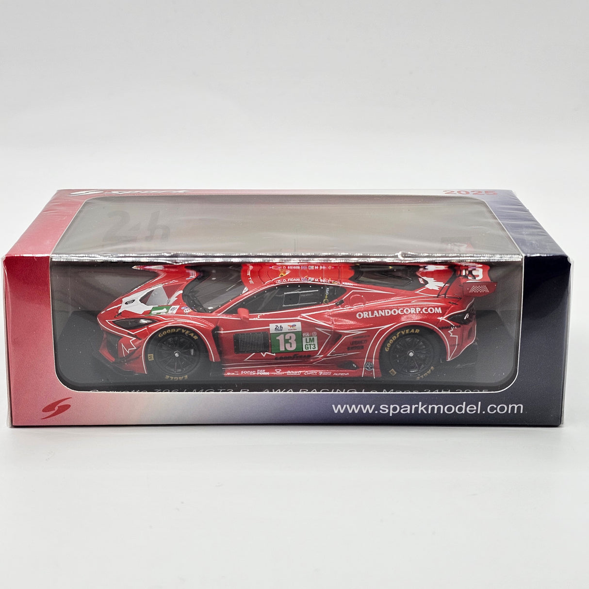 Spark Chevrolet Corvette Z06 LMGT3.R #13 AWA Racing 24 Hours of Le Mans 2025 1/43 Scale S9290