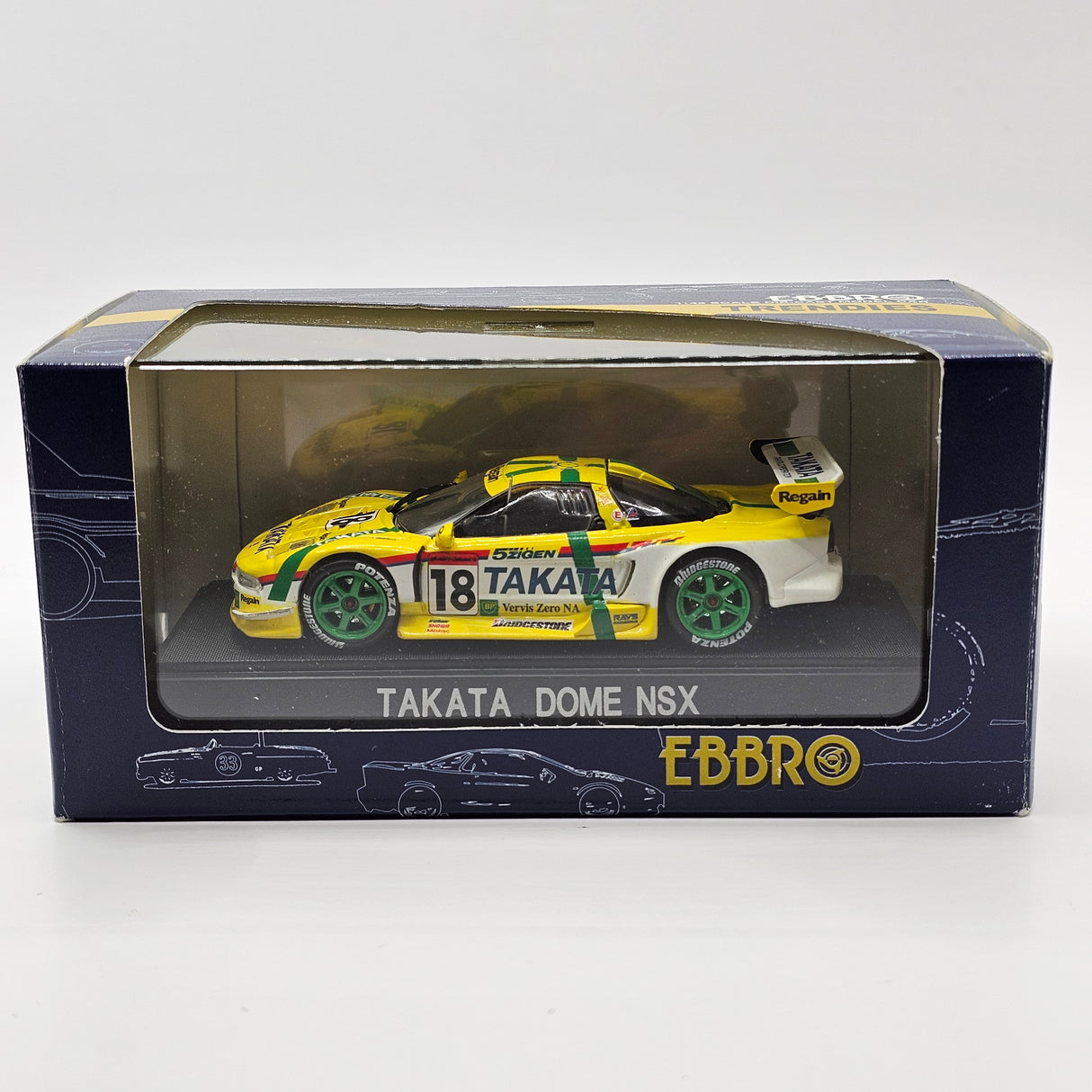 EBBRO Honda NSX #18 Mugen x Dome Project JGTC GT500 2000 1/43 Scale