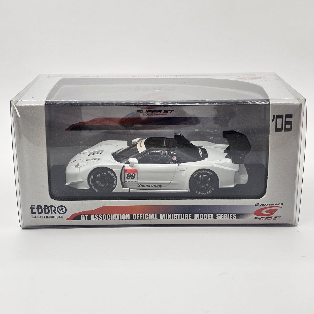 EBBRO Honda NSX GT500 #99 Honda Test Car Super GT 2006 1/43 Scale