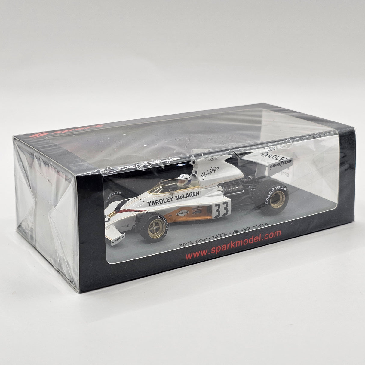 Spark McLaren M23 #33 Jochen Mass 1974 United States Formula 1 GP 1/43 Scale