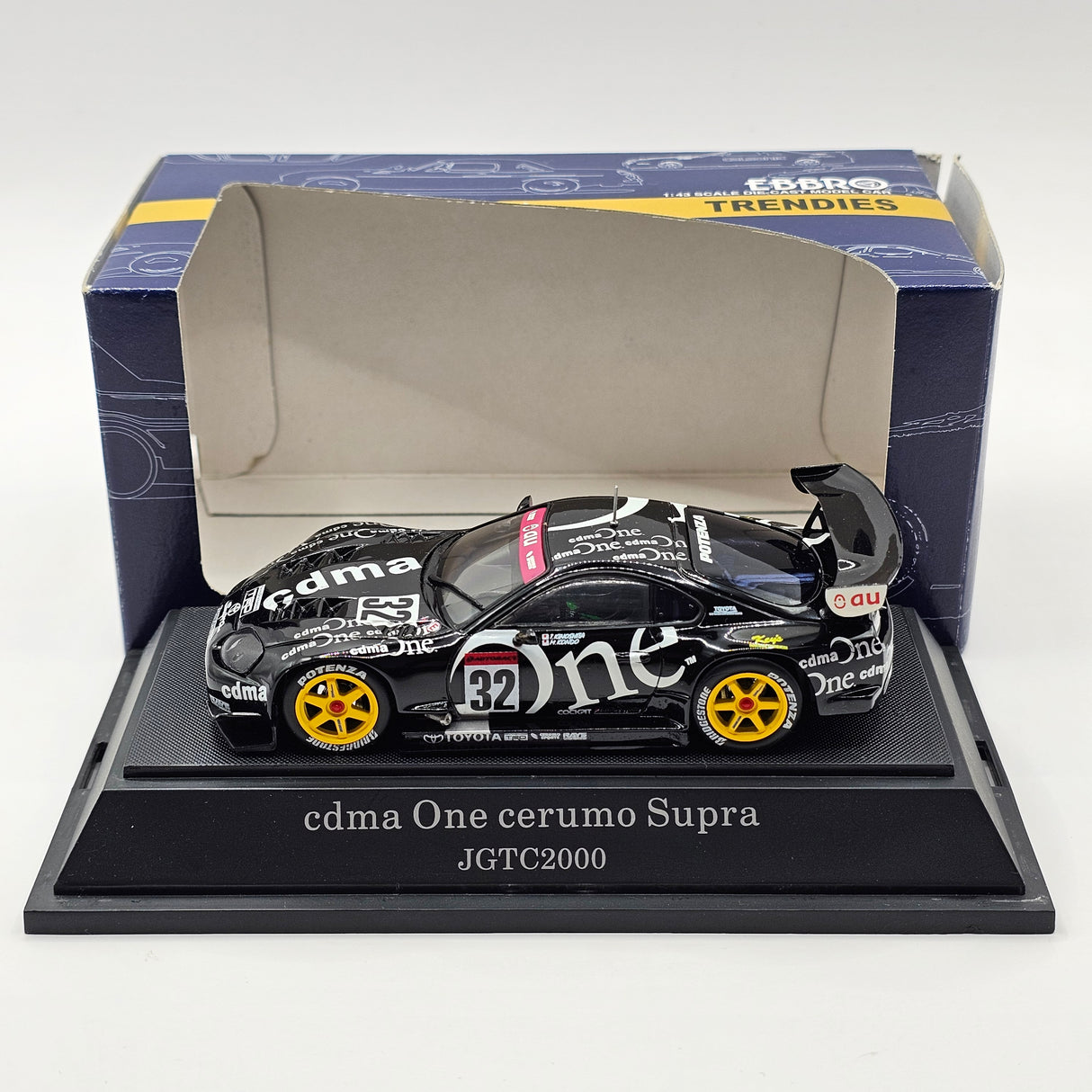 EBBRO Toyota Supra #32 cdma One Toyota Team Cerumo JGTC GT500 2000 1/43 Scale