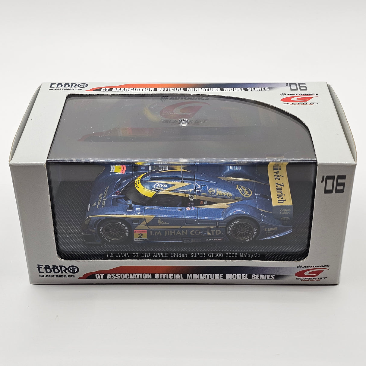 EBBRO Mooncraft Shiden #2 Cars Tokai Dream28 Super GT GT300 2006 1/43 Scale
