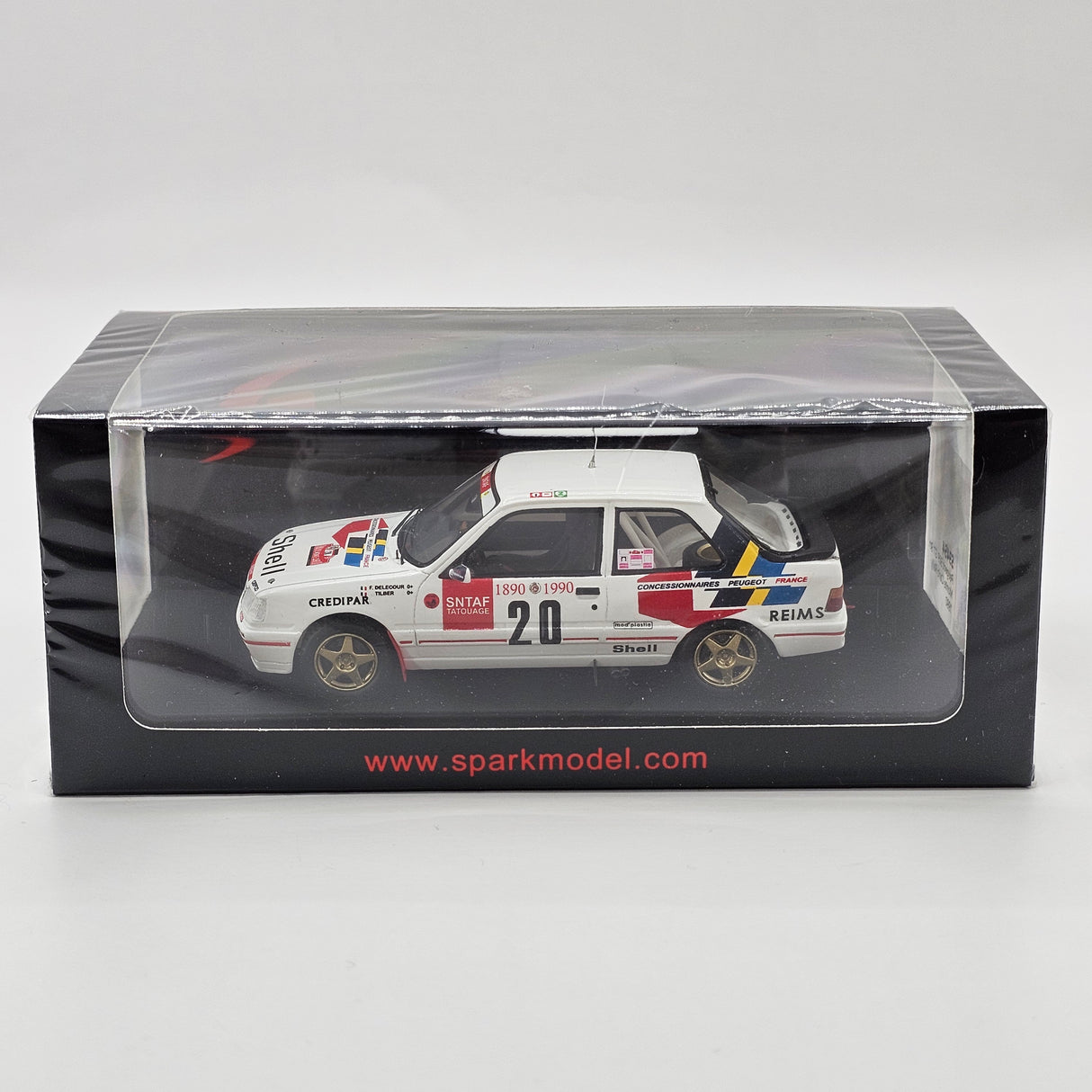 Spark Peugeot 309 GTI #20 Concessionnaires Peugeot Monte Carlo Rally 1990 1/43 Scale