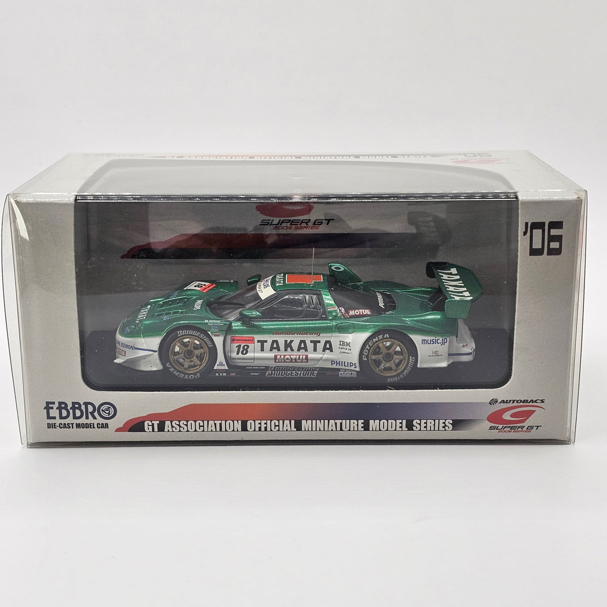 EBBRO Honda NSX #18 Takata Dome Super GT GT500 2006 1/43 Scale
