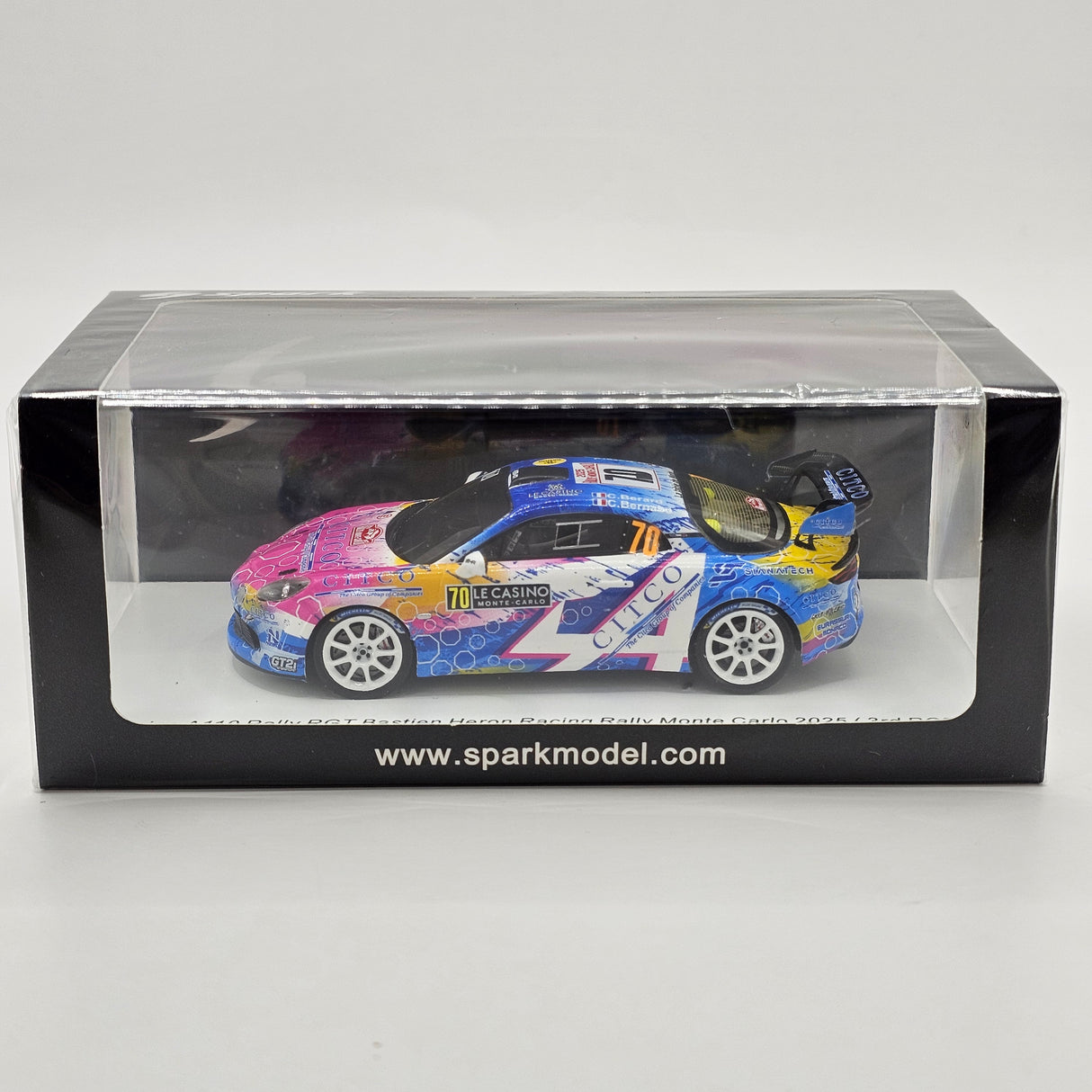 Spark Alpine A110 Rally RGT #70 Bastien Heron Racing Rally Monte Carlo 2025 1/43 Scale