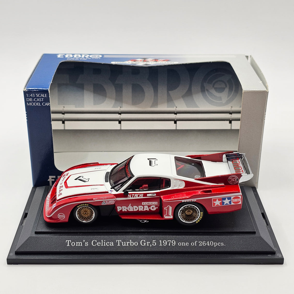 EBBRO Toyota Celica Liftback Turbo Gr.5 Silhouette Series #1 TOM'S 1979 1/43 Scale