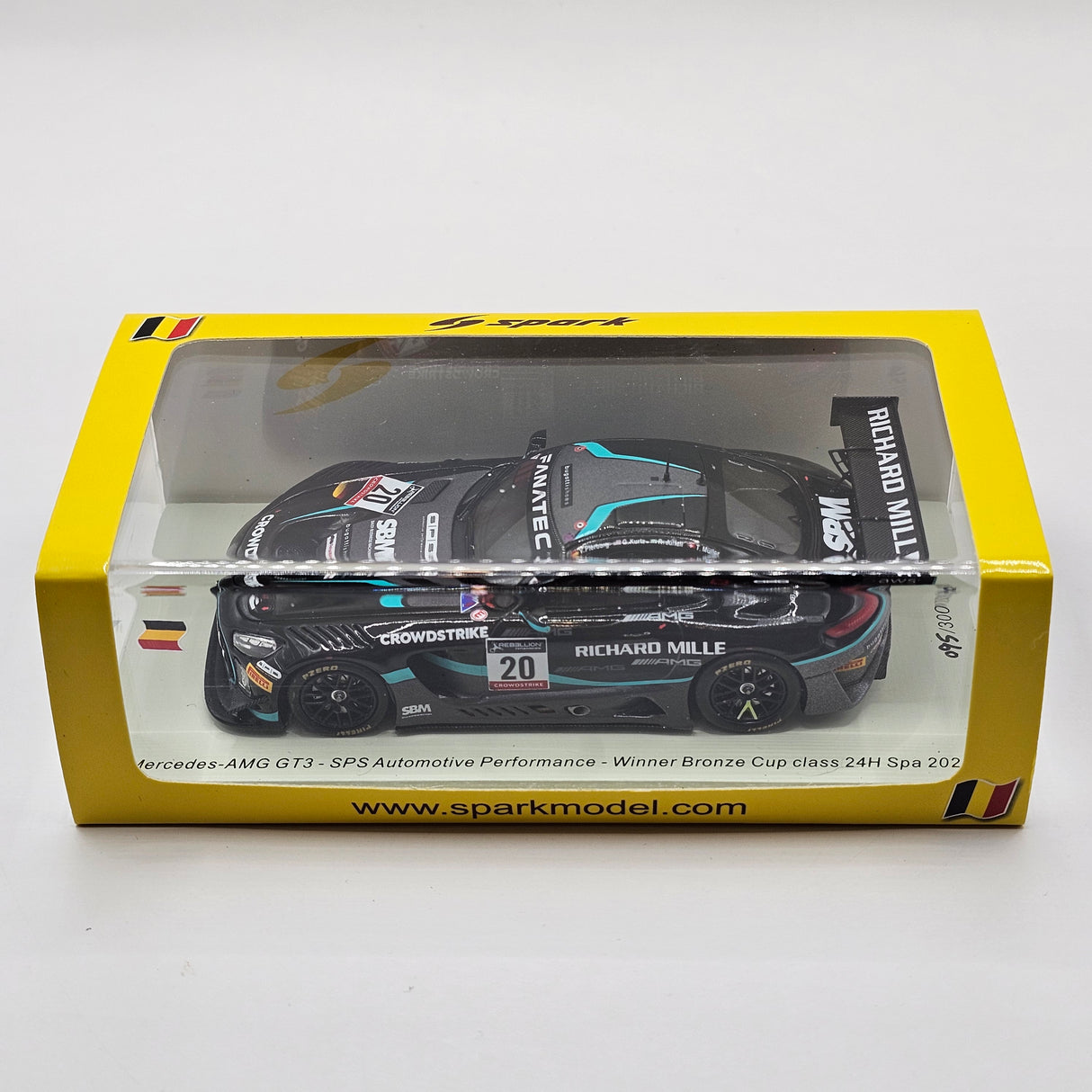 Spark Mercedes-AMG GT3 #20 SPS Automotive Winner Bronze Class 24Hrs Spa 2022 1/43 Scale